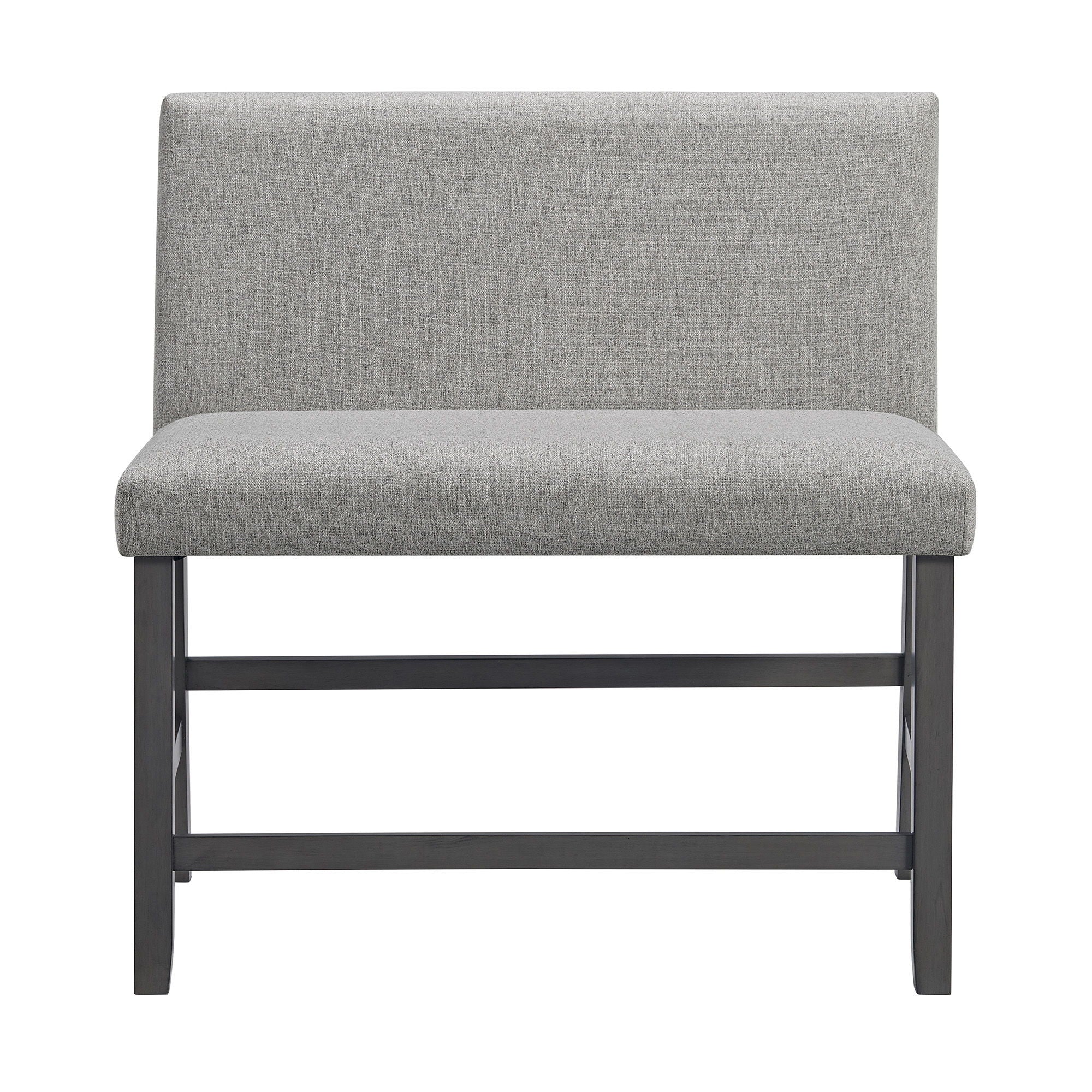 Seneca - Counter Bench With Upholstered Back And Fabric - Brown - Image 14