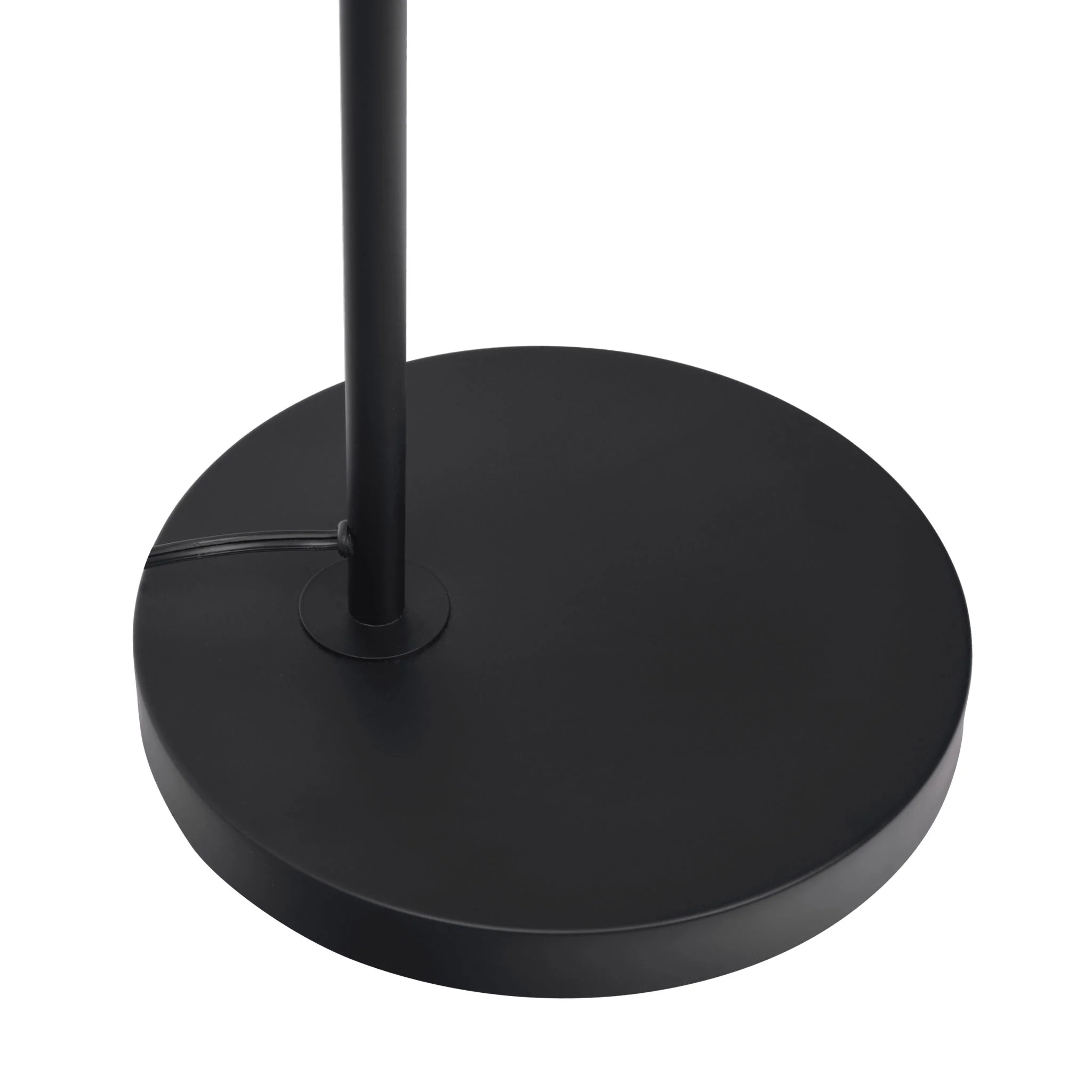 Seoul - Floor Lamp With Rotary Switch Wood Table Base - Black / White - Image 9