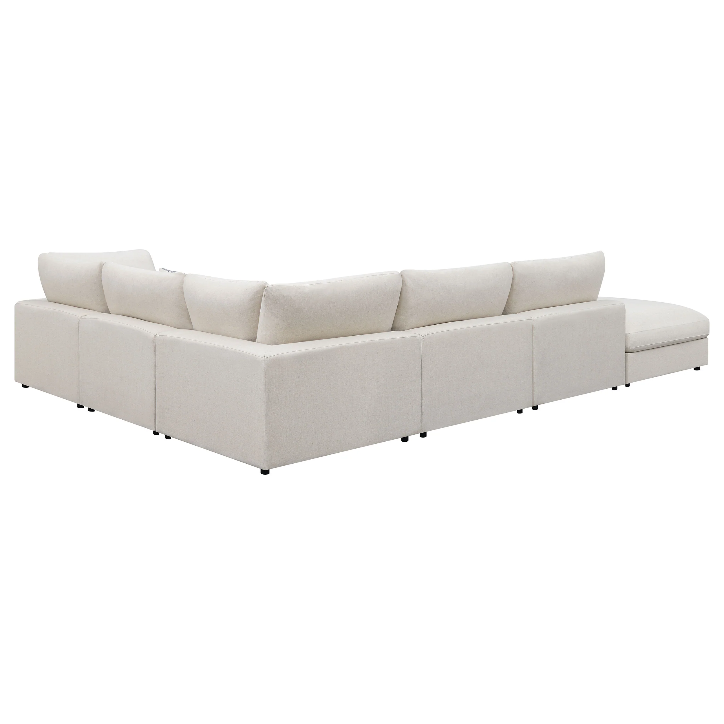 Serene 6-Piece Upholstered Modular Sectional Sofa, Beige - Image 2