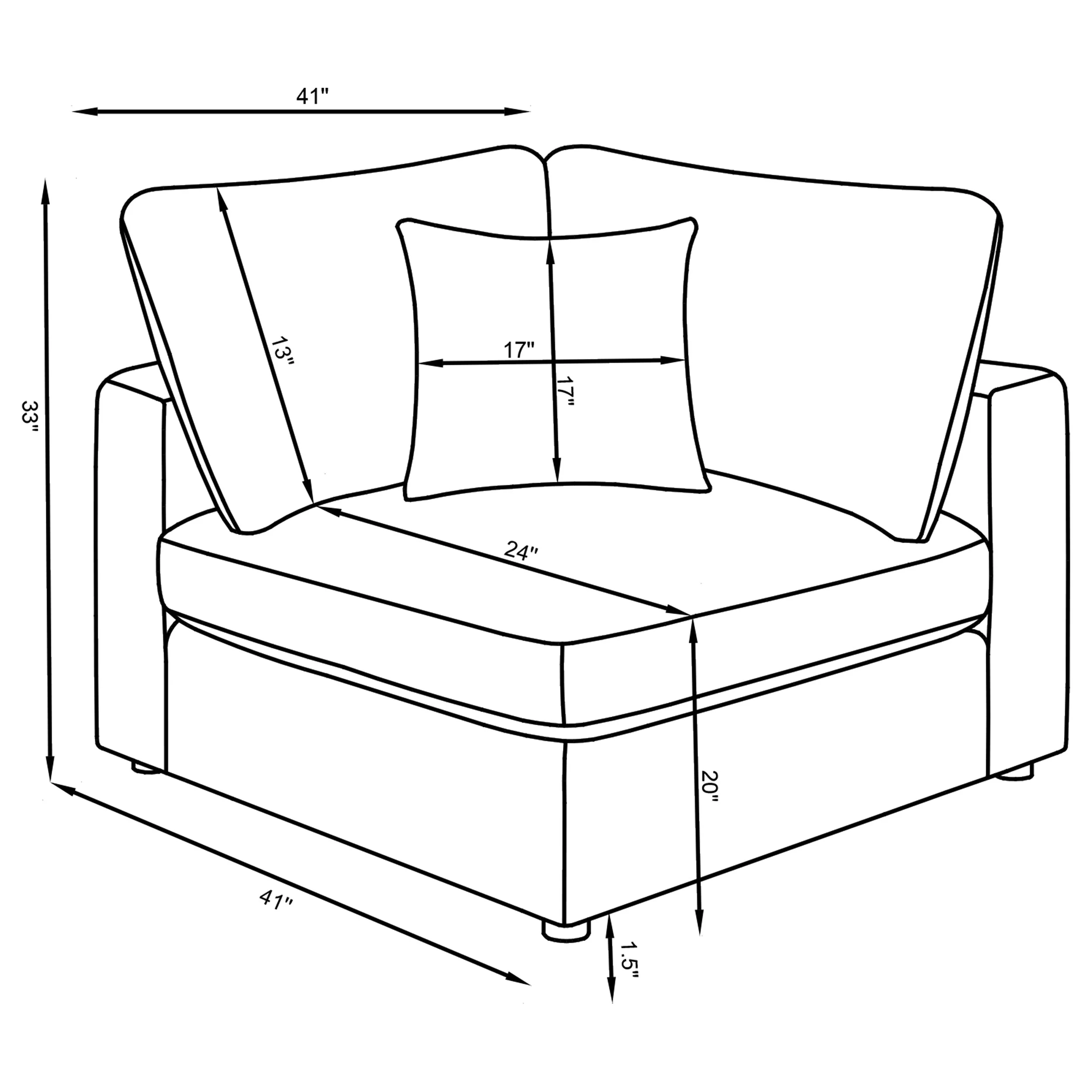 Serene Upholstered Corner Chair in Beige Linen-Blend - Image 8