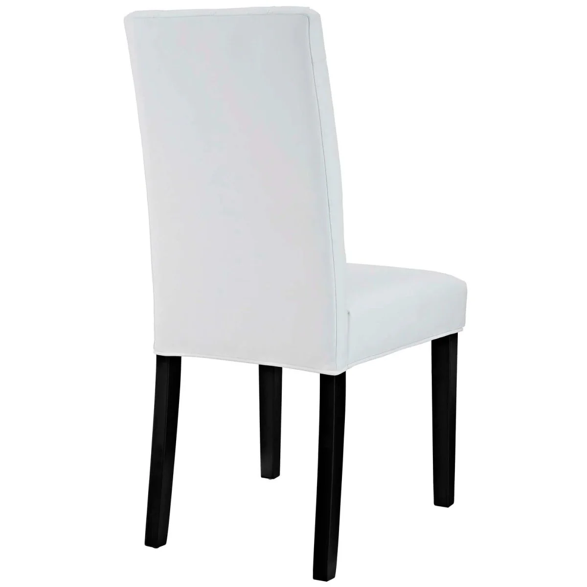 Set of 2 Button Tufted Faux Leather Dining Side Chairs - Image 5