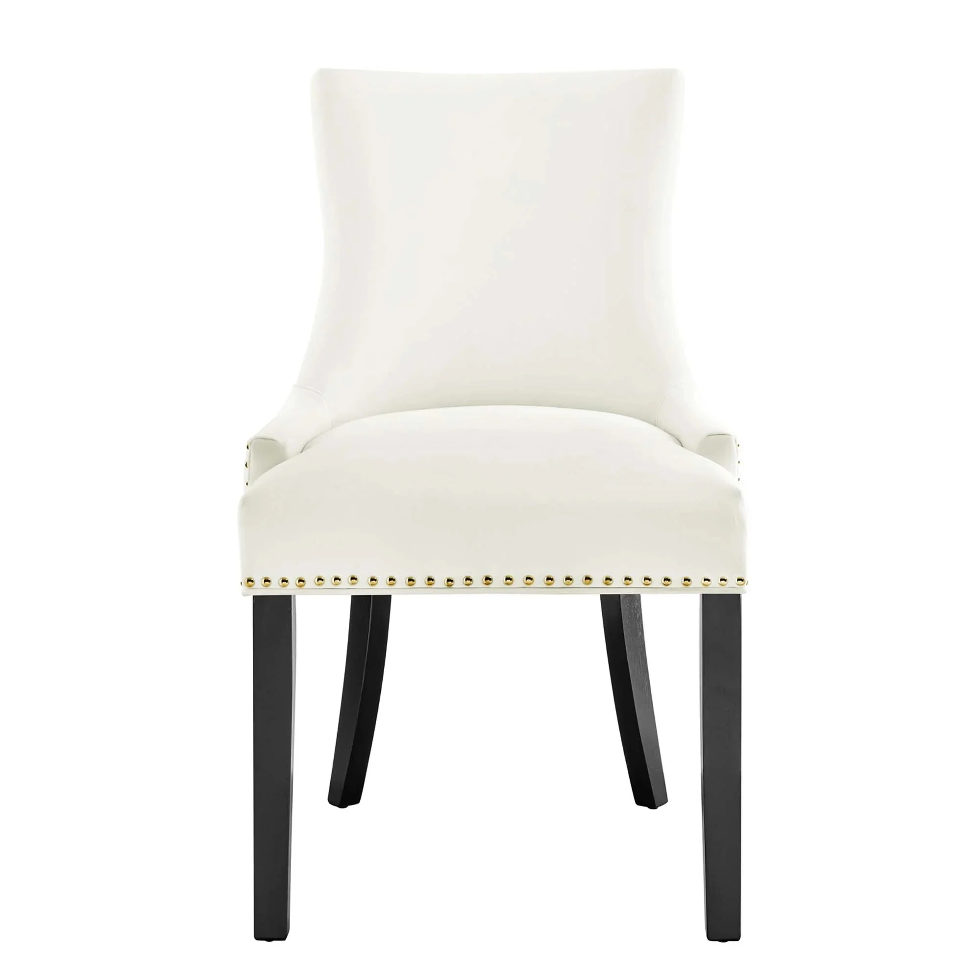 Set of 2 Hourglass Performance Velvet Dining Chairs with Nailhead Trim - Image 55