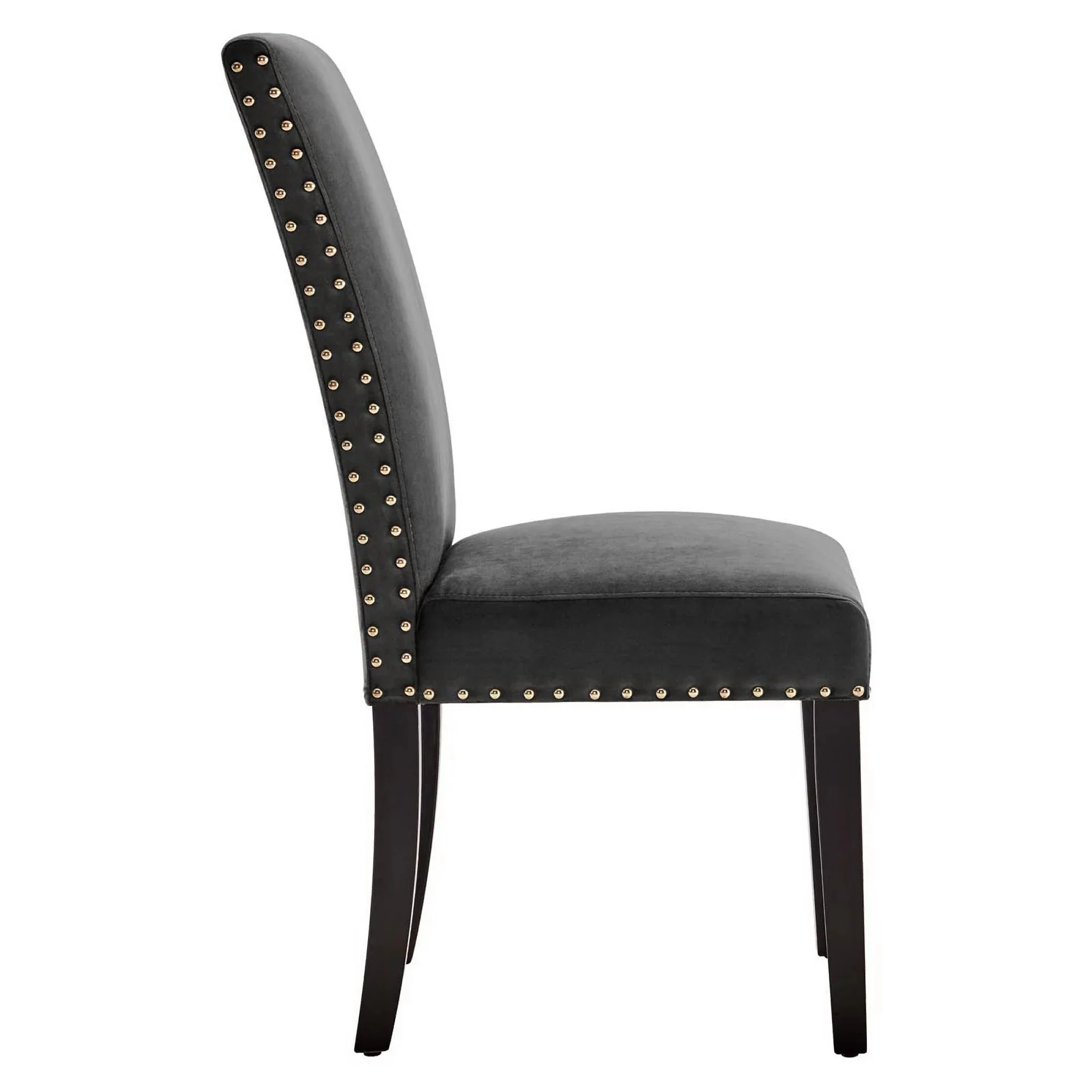 Set of 2 Performance Velvet Dining Side Chairs with Nailhead Trim - Image 3