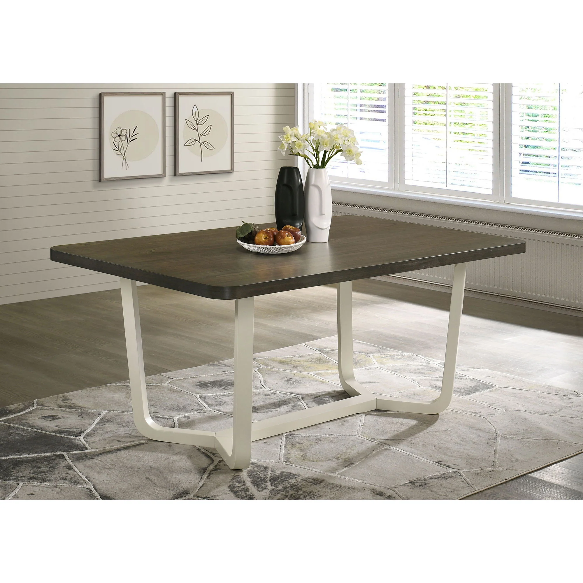 Sexton - Rectangular Dining Table With Base - Brown - Image 4