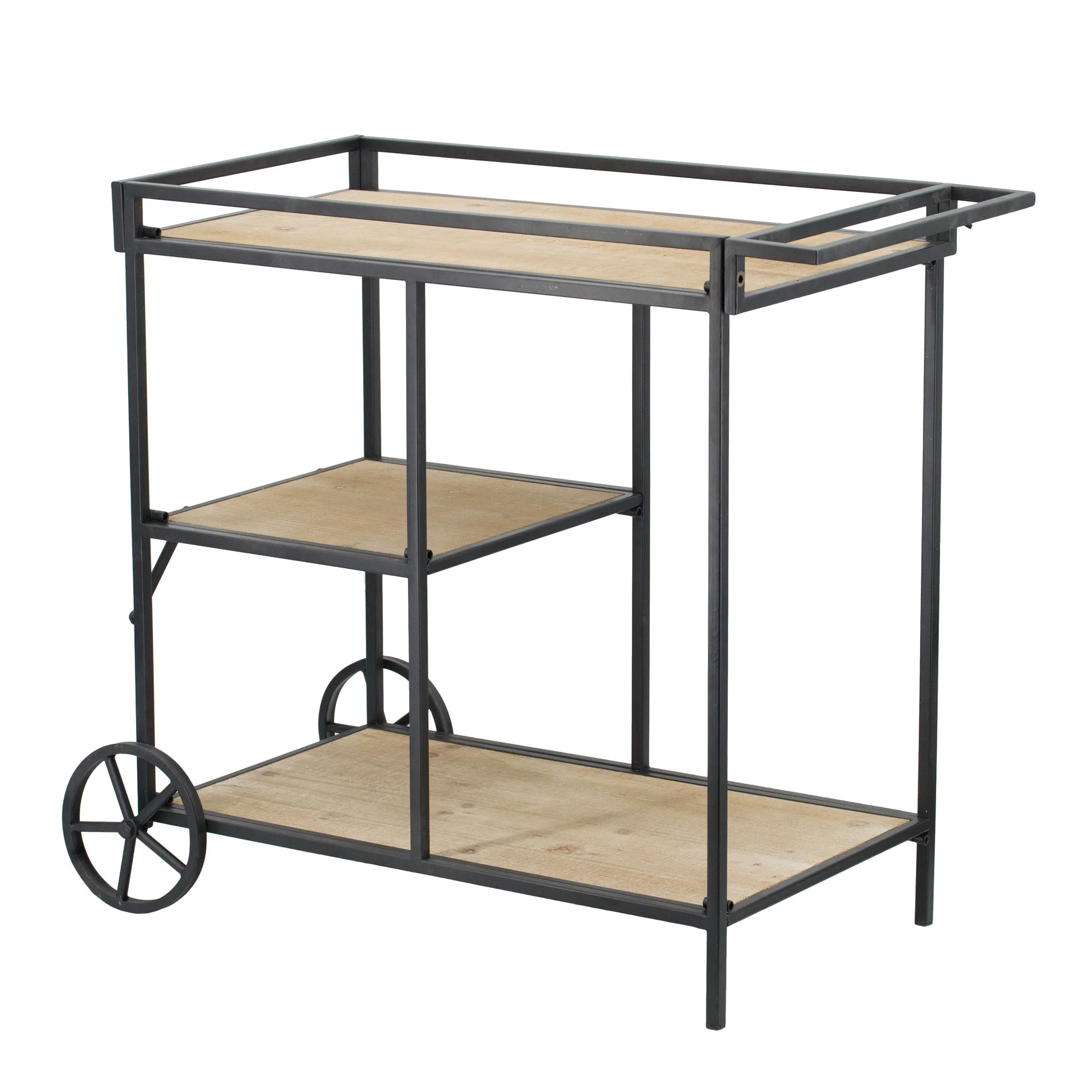 Shelf With Wheel - Black / Brown - Image 7