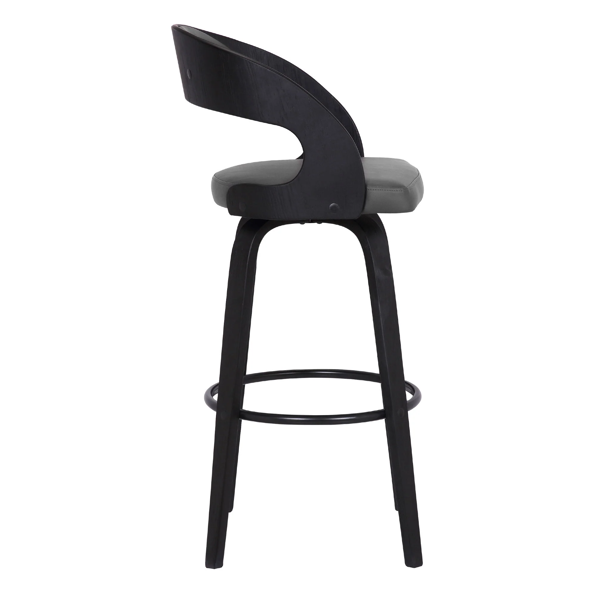 Shelly - 30" Bar Height Swivel Bar Stool With Black Frame - Image 17