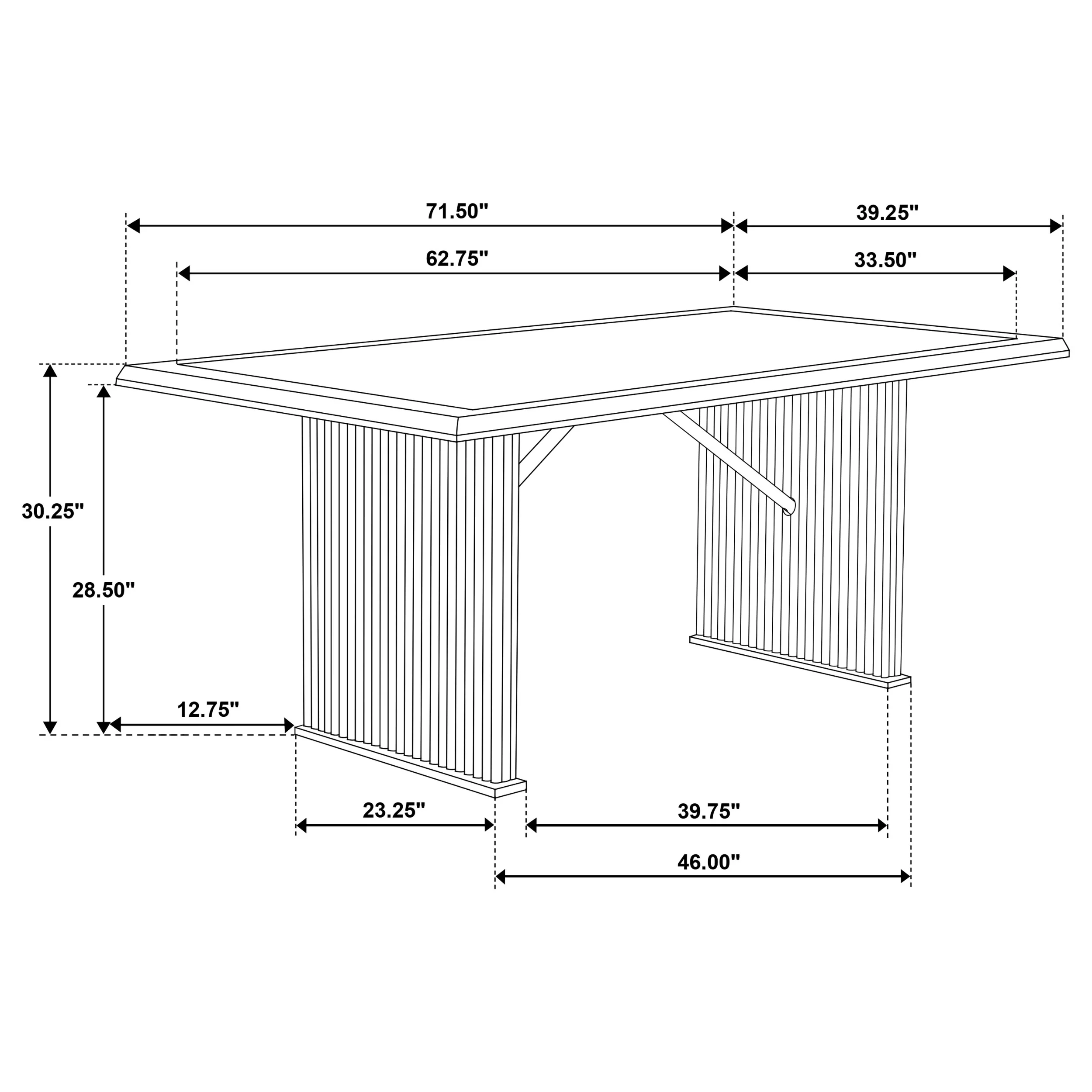 Sherwood 72-Inch Rectangular Dining Table in Brown - Image 6