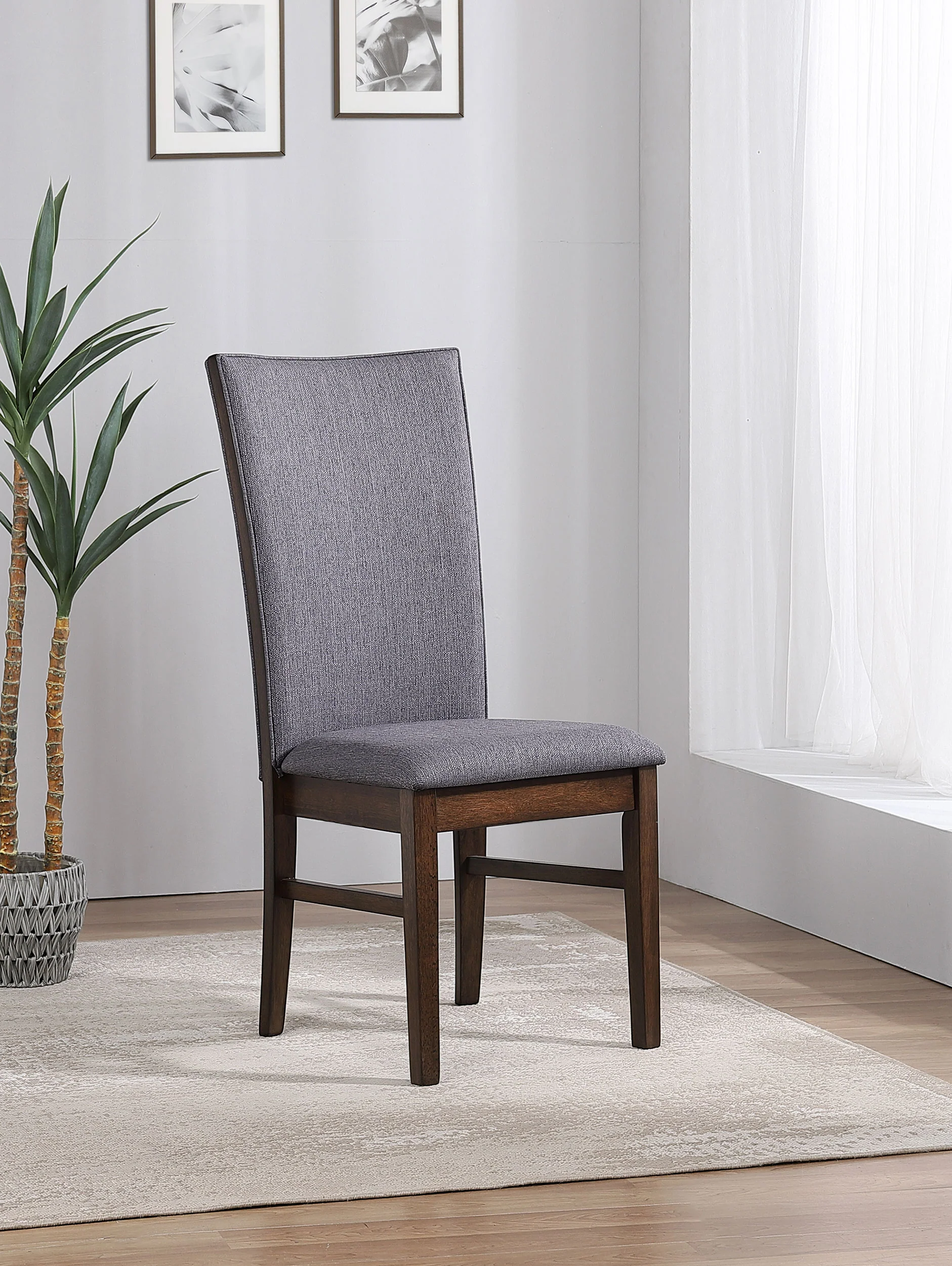 Sherwood Upholstered Dining Side Chair Grey - Set of 2 - Image 2