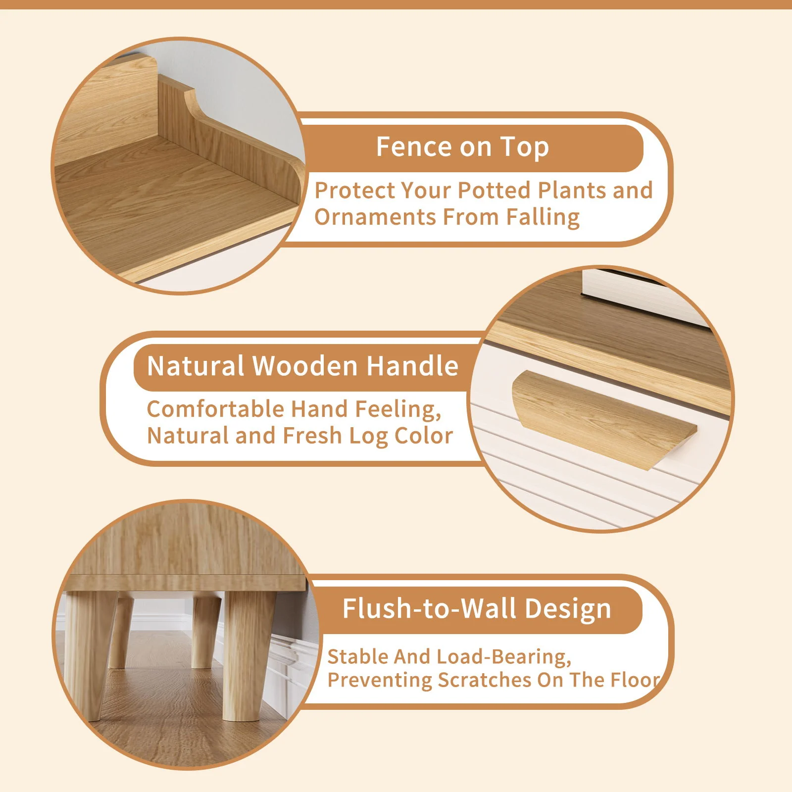 Shoe Storage Cabinet With 2 Flip Drawers, Compact Entryway Organizer - Natural / White - Image 6