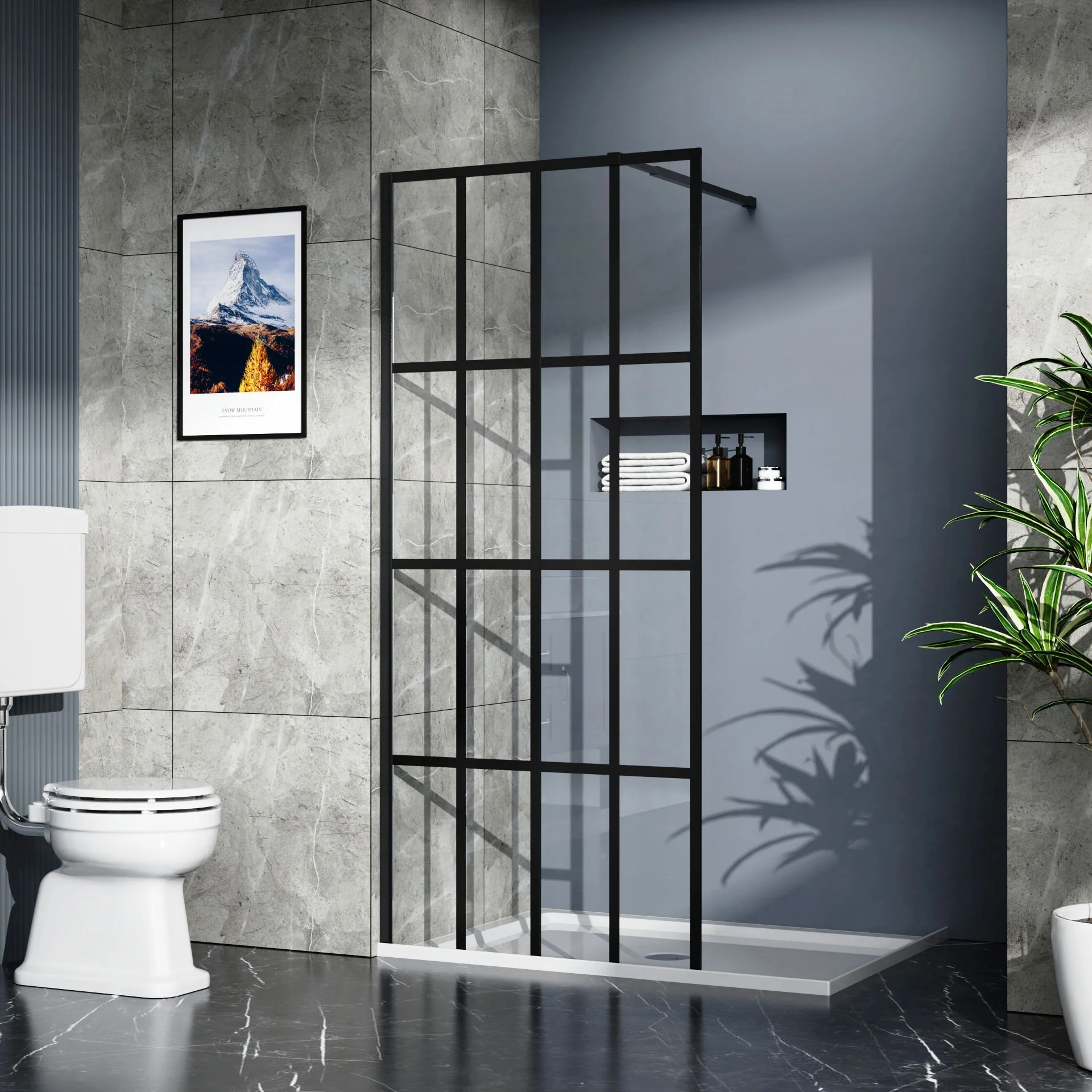 Shower Door Walk - Black - Image 8