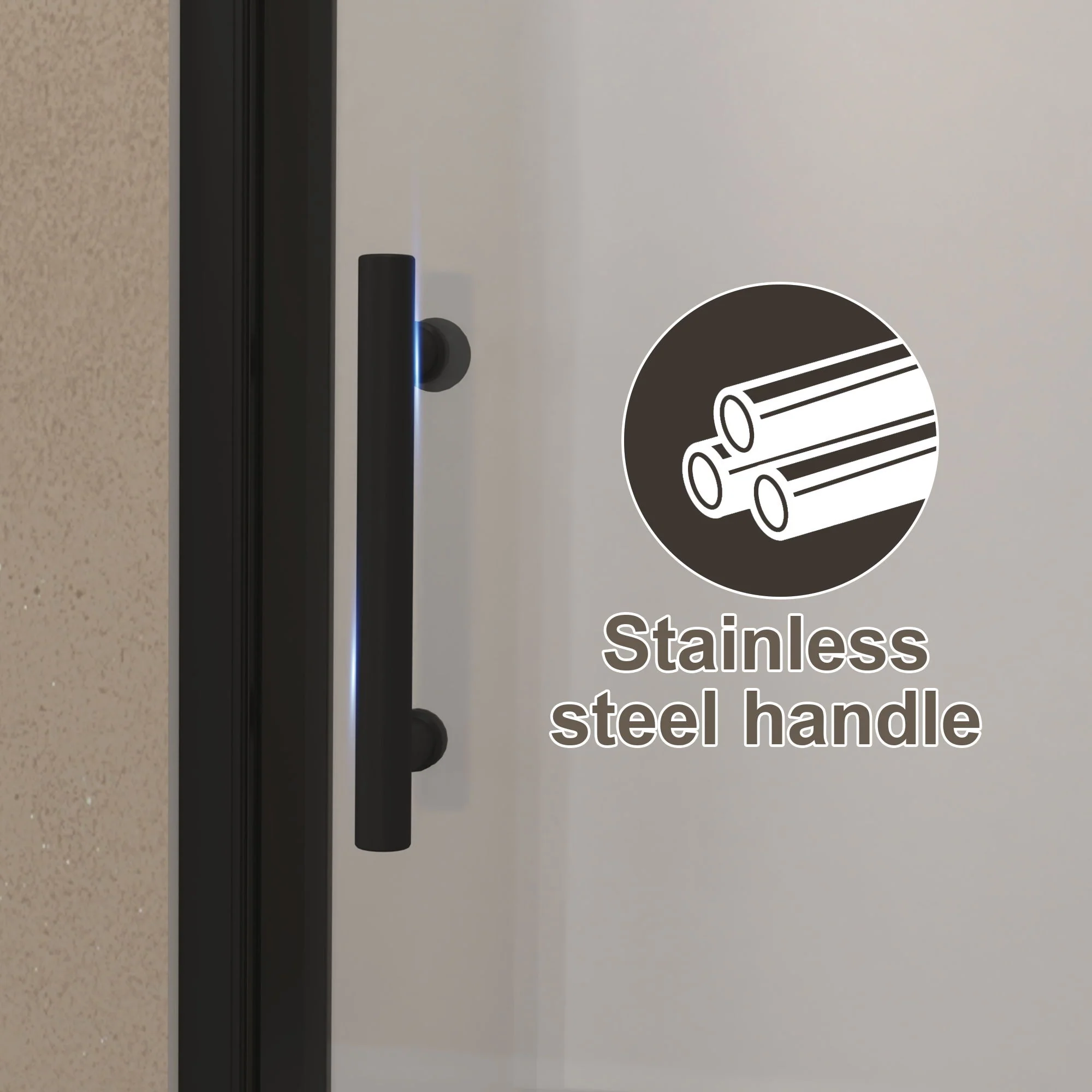 Shower Door With Glass And Explosion Proof Safety Film - Image 24