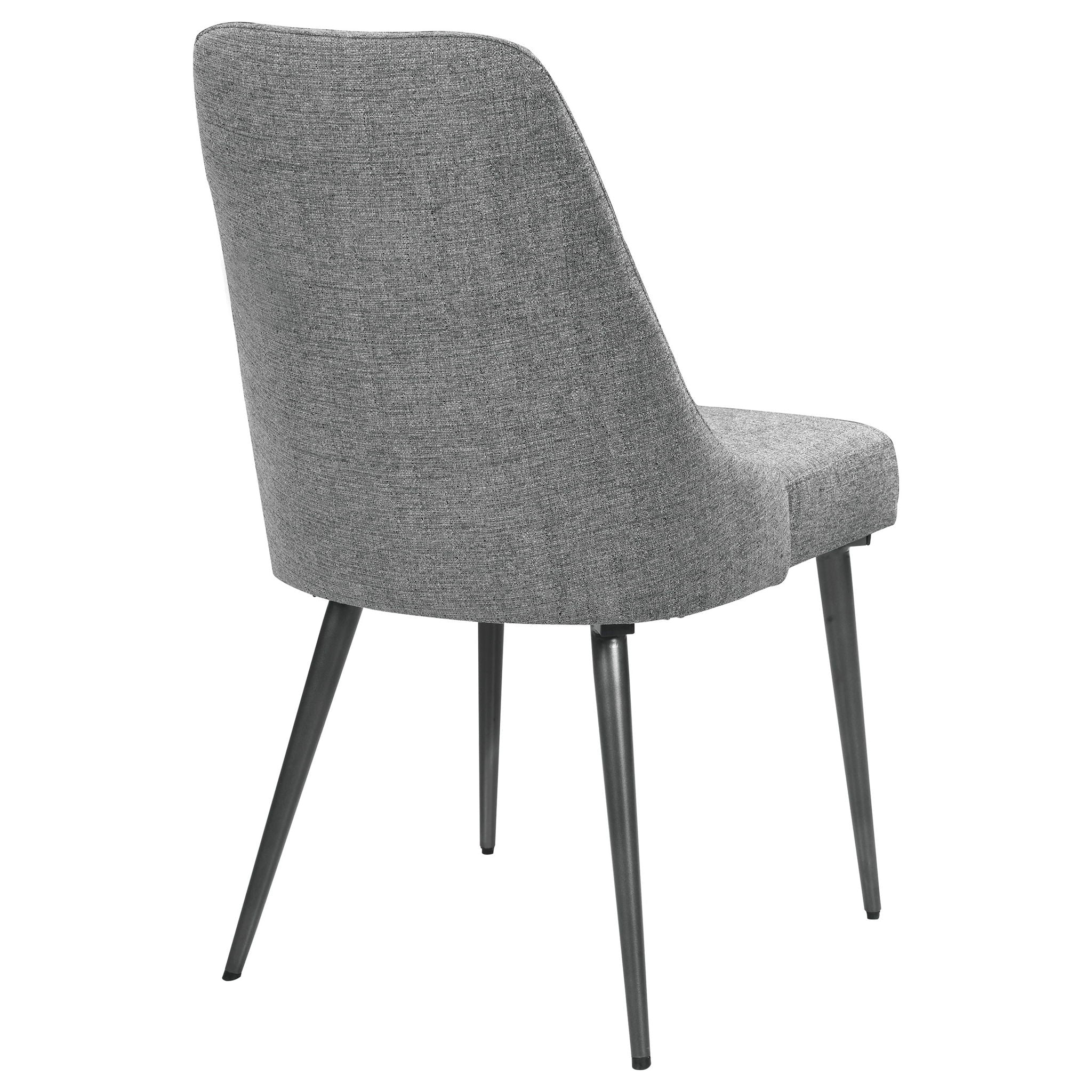 Side Chairs Upholstered With Tapered Legs (Set of 2) - Gray - Image 8