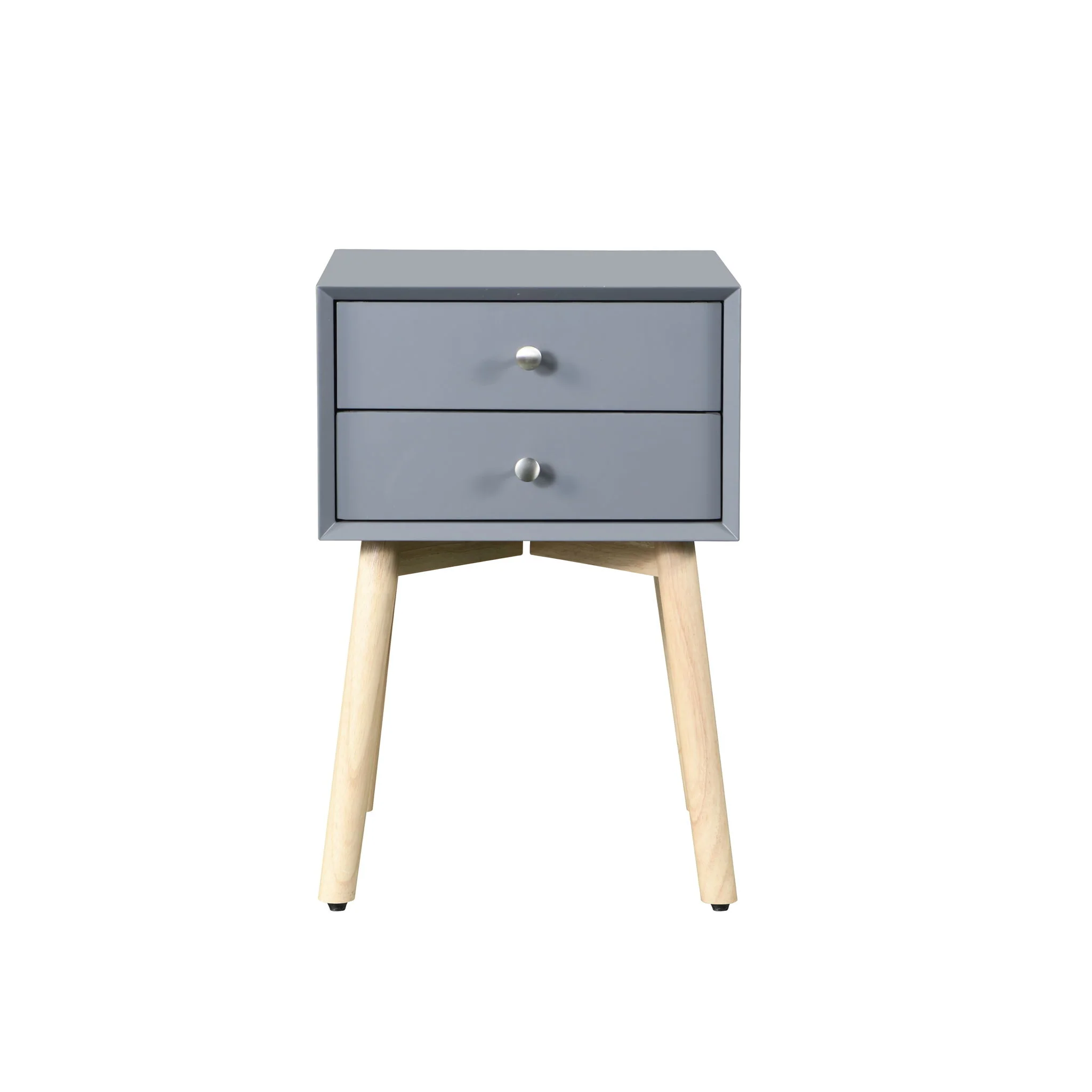Side Table With 2 Drawer, Mid-Century Modern Storage Cabinet For Bedroom - Image 13