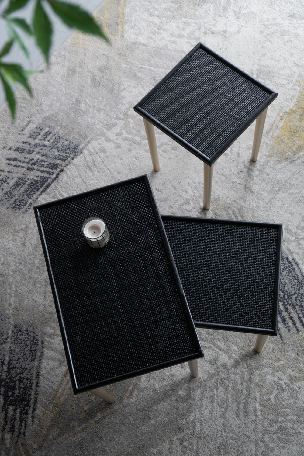 Side Tables (Set of 3) - Black / Gold - Image 8