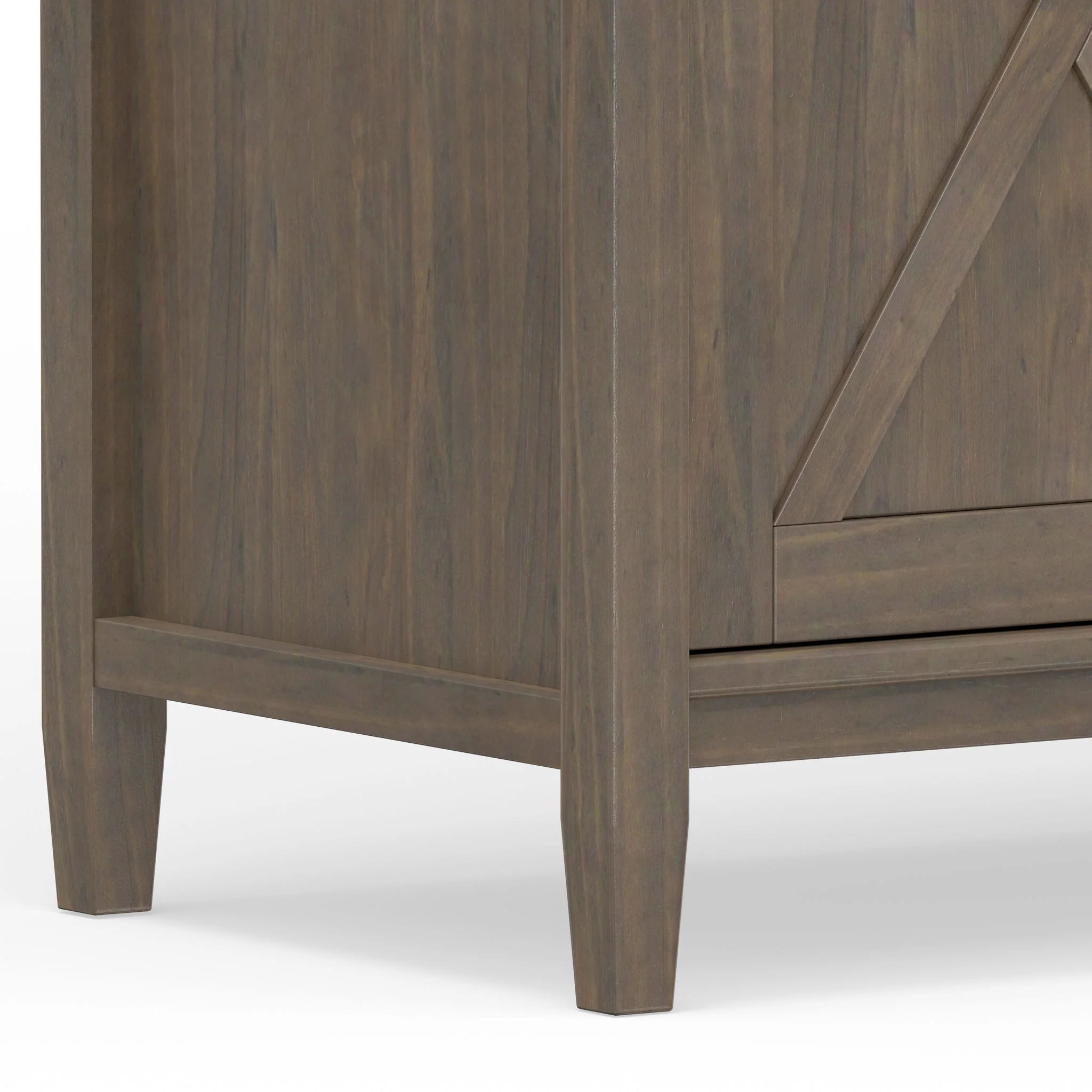 Sideboard Buffet Cabinet Multipurpose Storage Solid Wood 54x36in Smoky Brown - Image 8