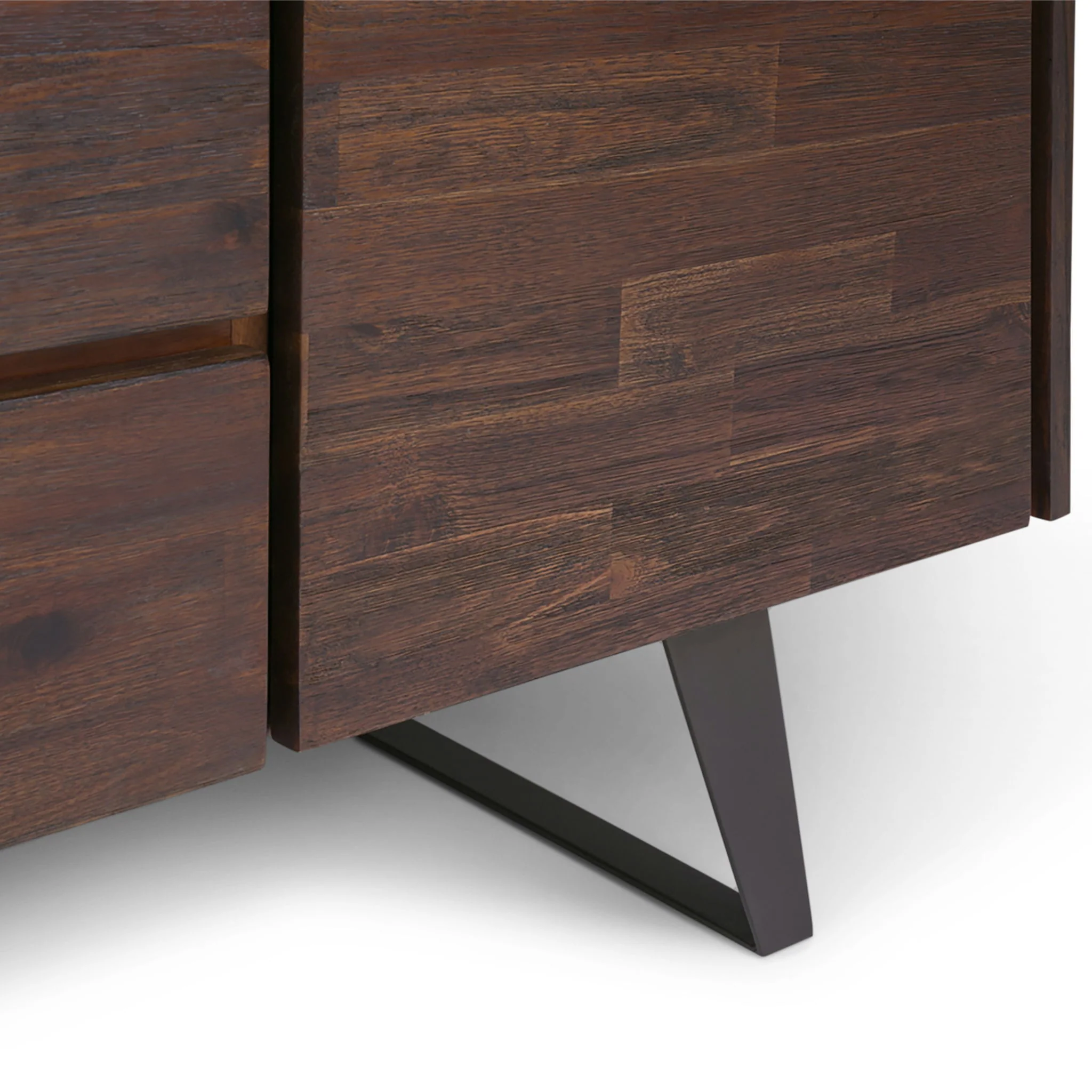 Sideboard Buffet Dining Storage Cabinet Industrial Acacia Wood 60x30in - Image 7