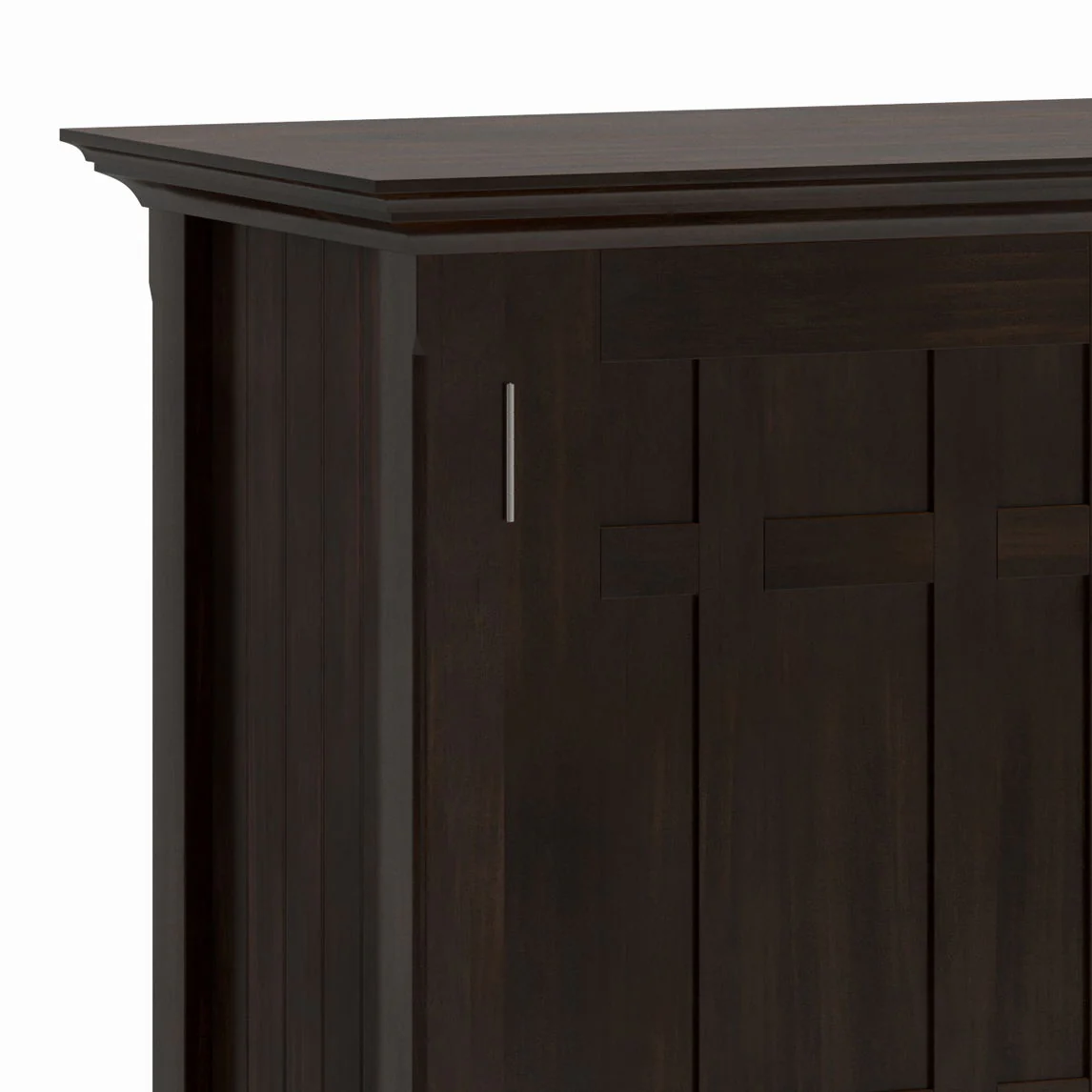 Sideboard Buffet Storage Cabinet with Drawers in Wood 54x30in Dark Brown - Image 6