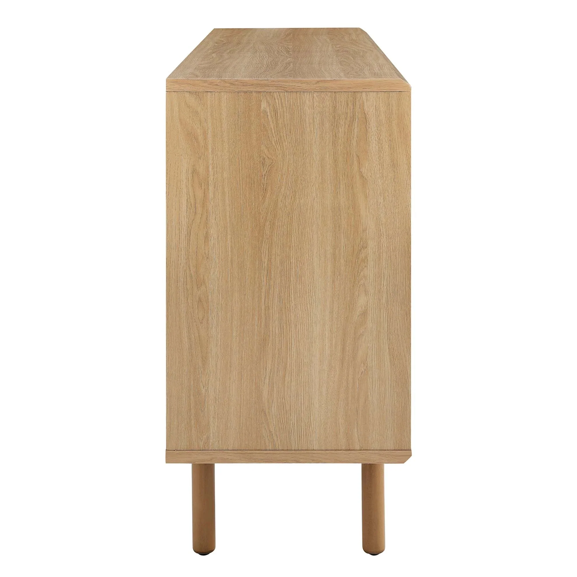 Sideboard Storage Cabinet Metal Mesh Sliding Door MDF 59 Inch - Image 16