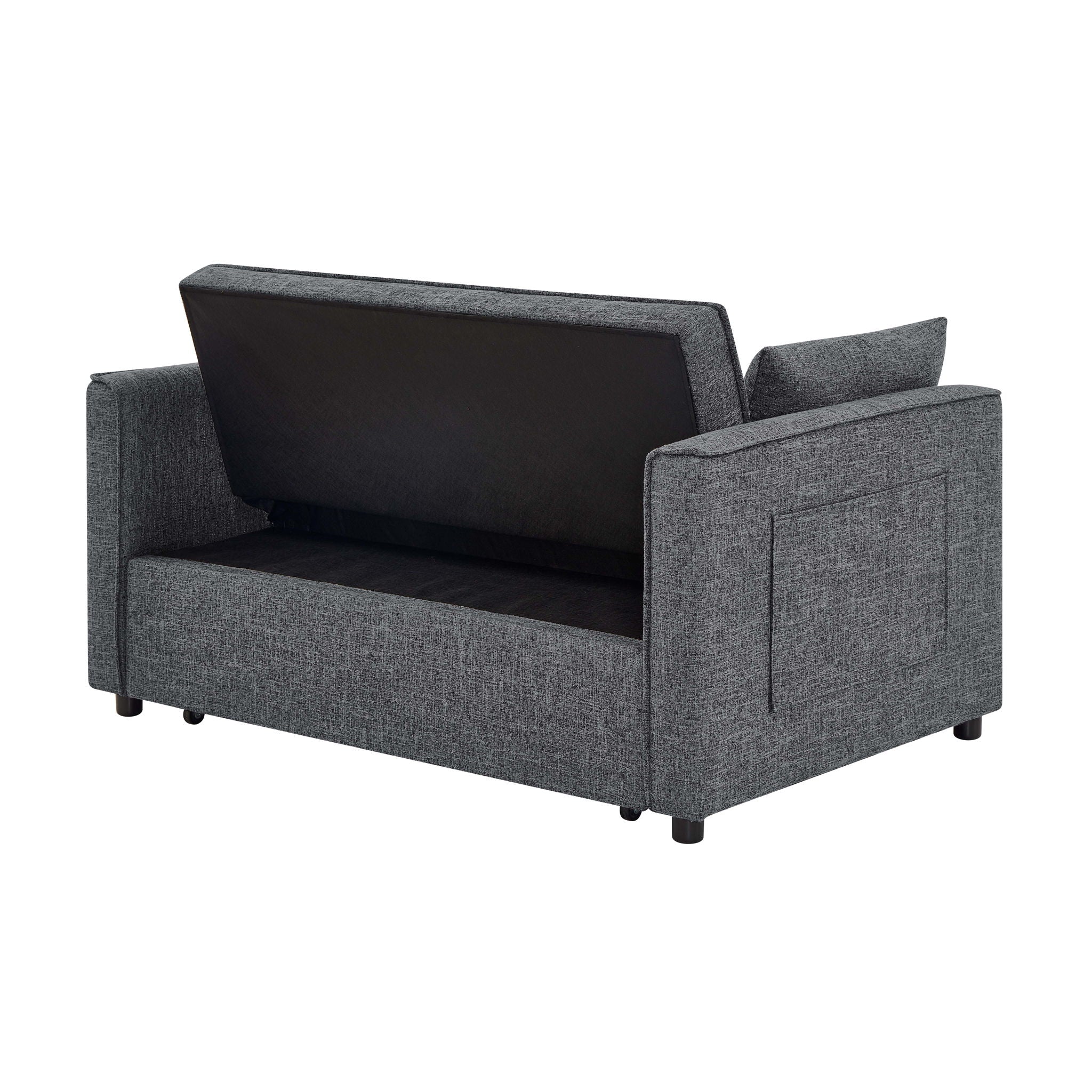 Sienna - Tufted Convertible Sleeper Sofa With Chaise - Gray - Image 6
