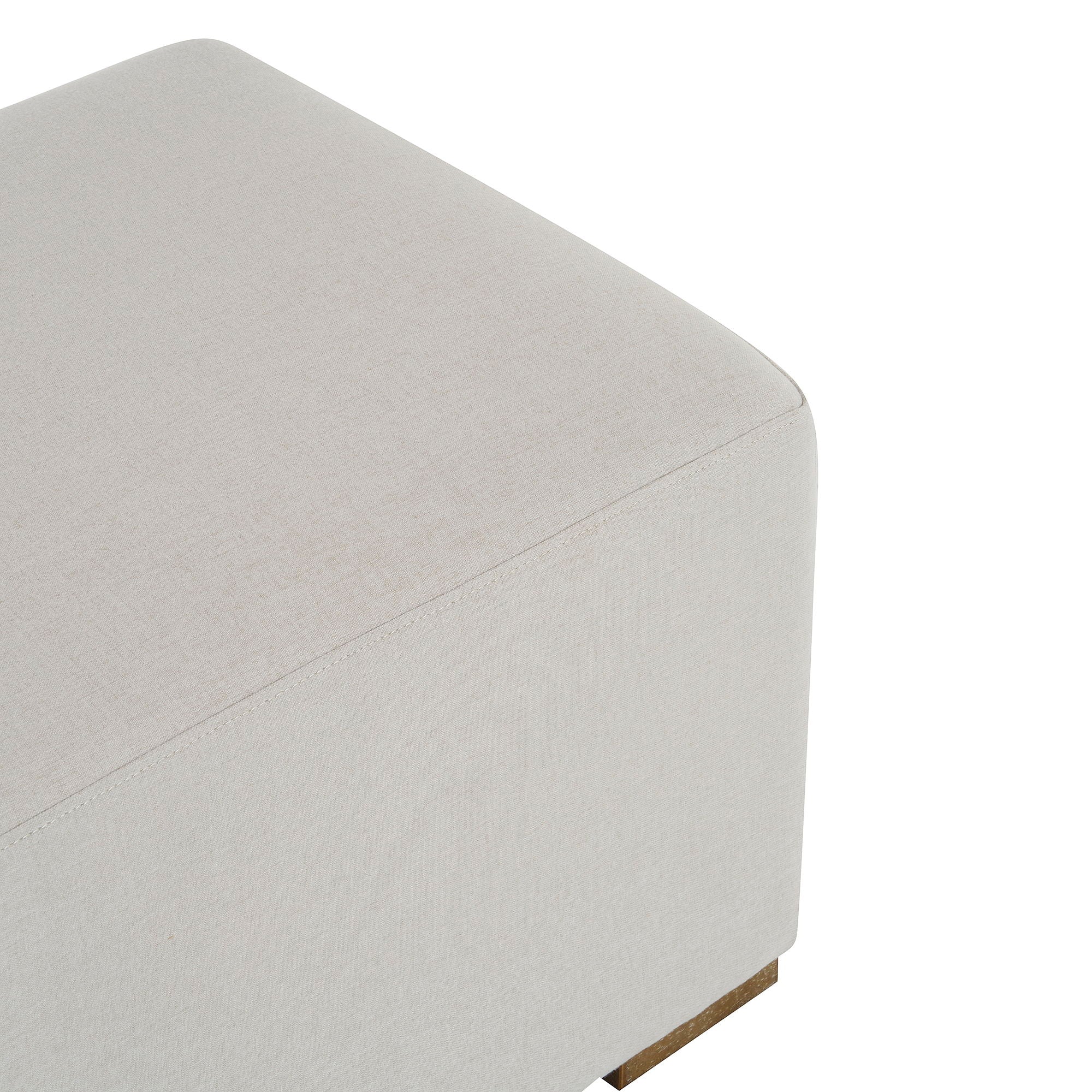 Simple Long Ottoman For Living Room - White - Image 8