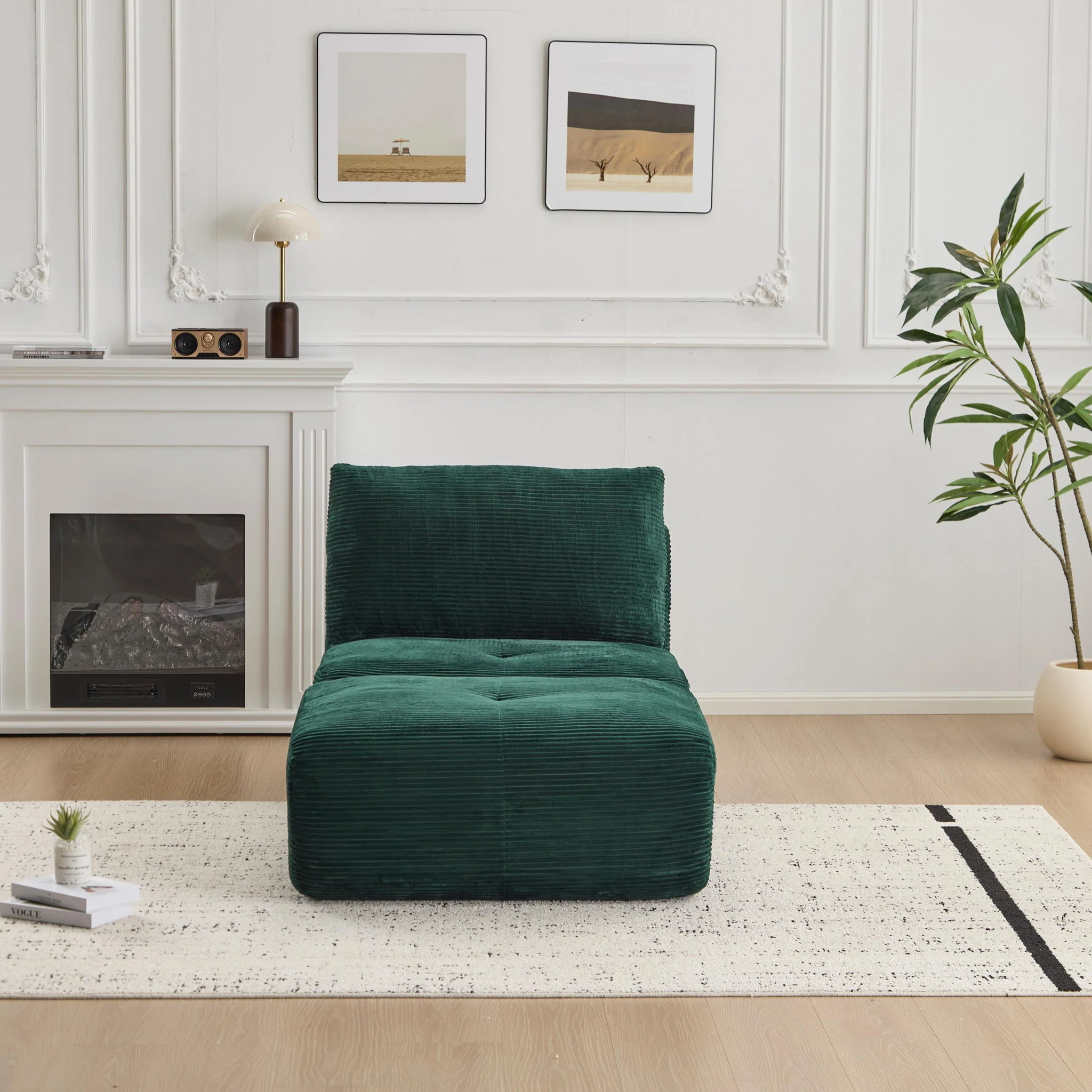 Single Chaise Longue With Movable Ottoman For Living Room - Image 35
