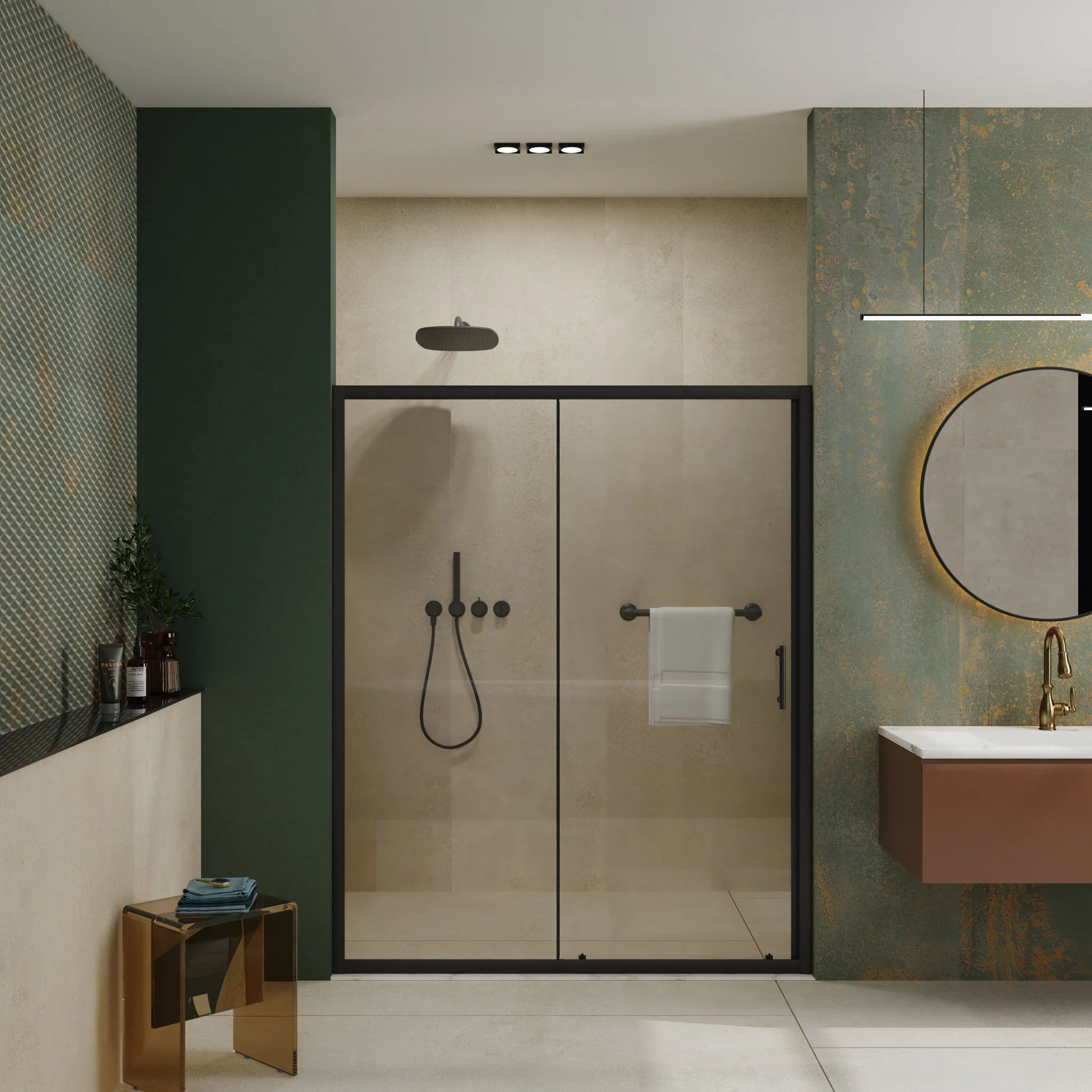 Single Sliding Shower Door, Thick Clear Tempered Glass Shower Door With Stainless Steel Handle - Image 7