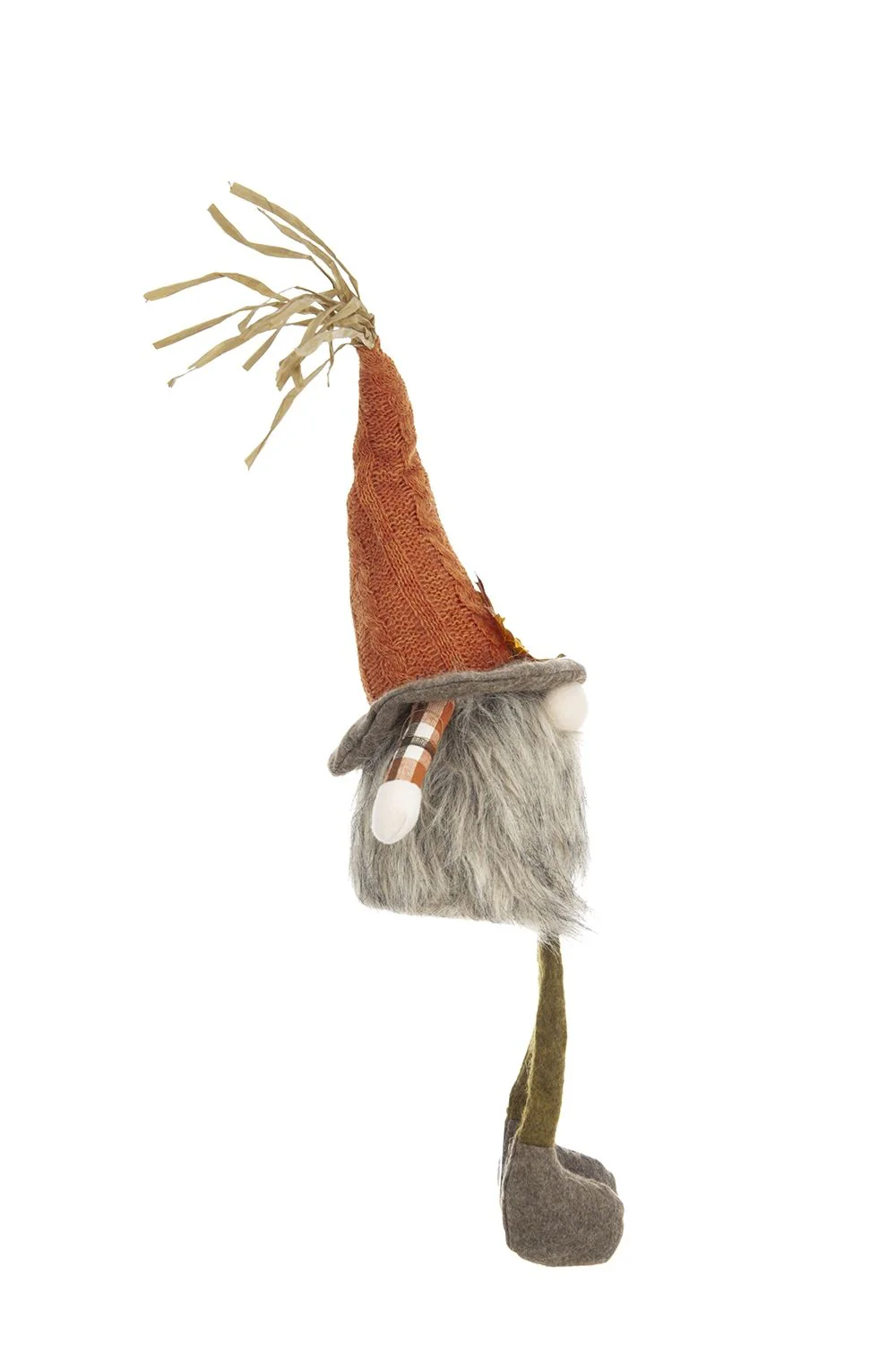Sitting Gnome With Maple Leaf On Hat, For Holiday Harvest Festival Fall Festival & Thanksgiving Table Decorations (Set of 2) - Orange Multi - Image 4