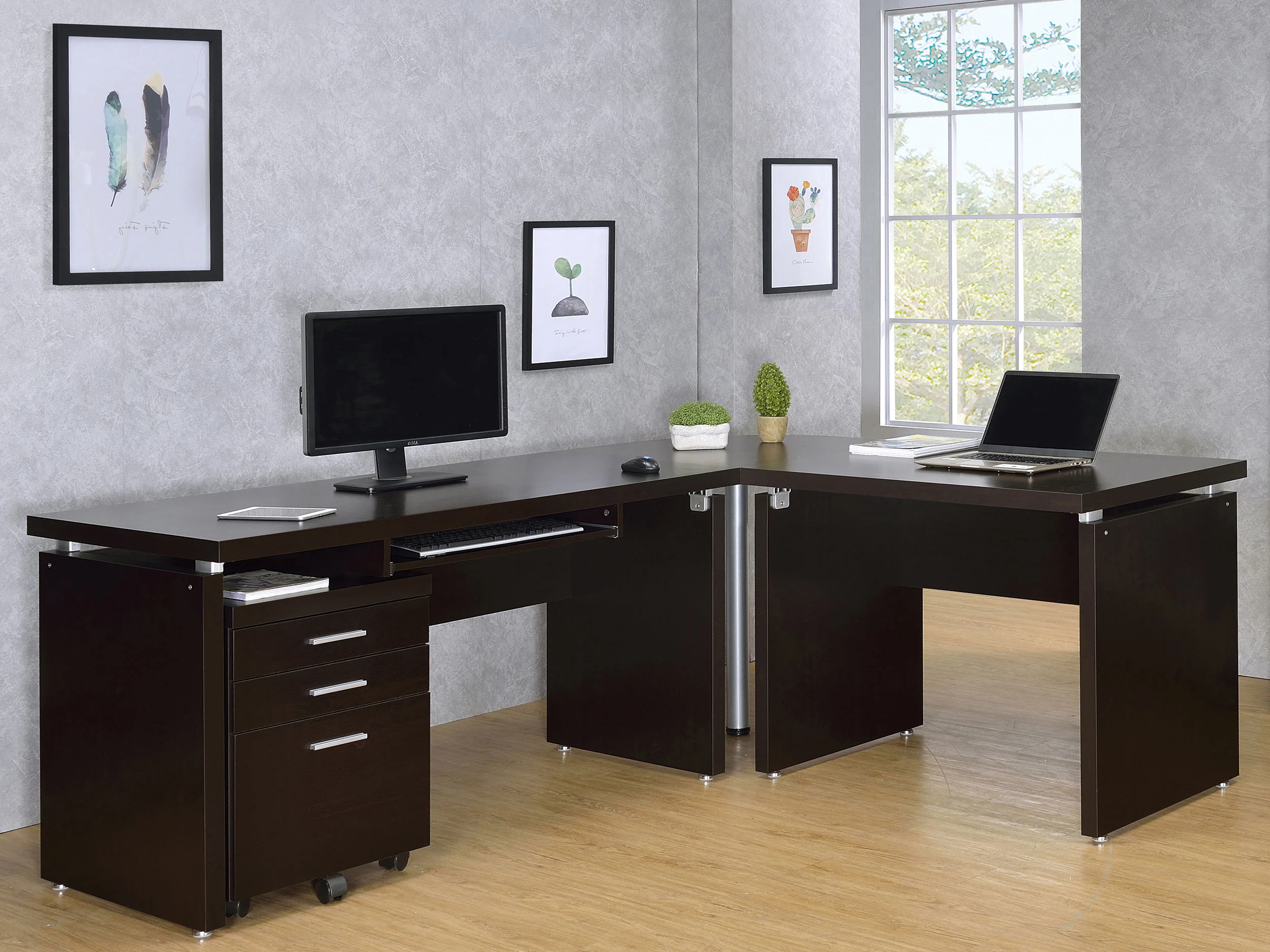 Skylar 3-Drawer Mobile File Cabinet in Cappuccino - Image 12