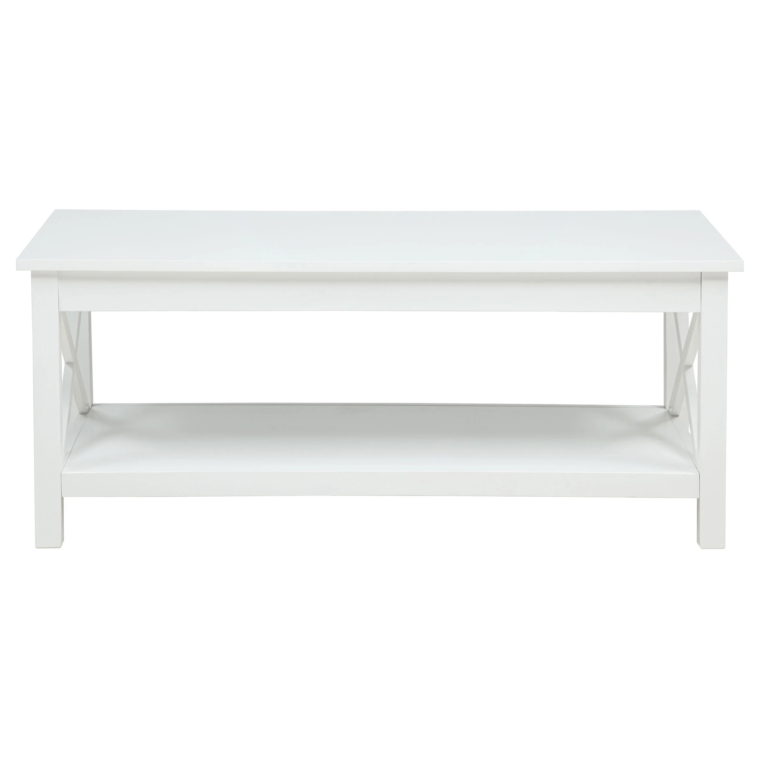 Skyview 44-Inch Rectangular Lift Top Coffee Table, White - Image 2