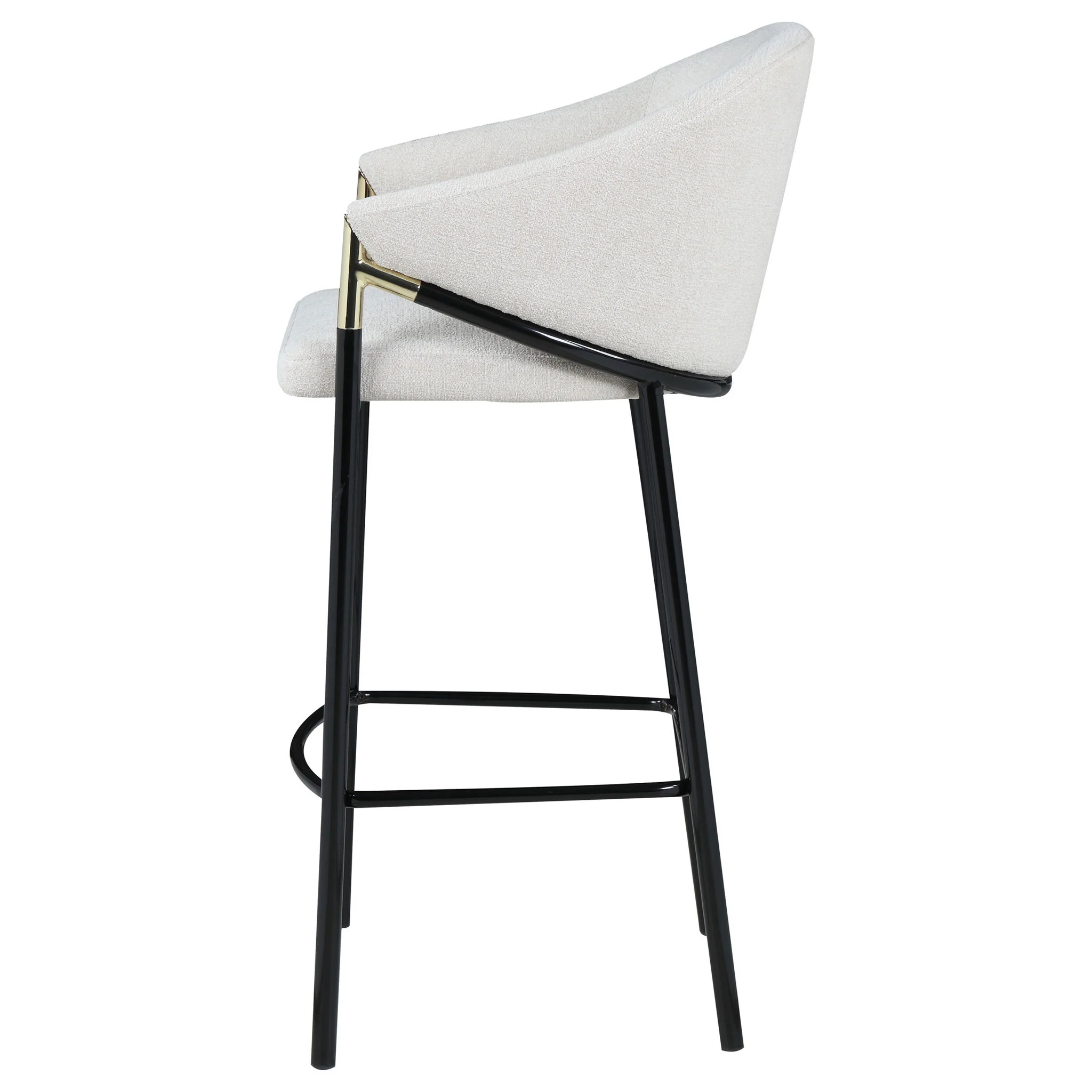 Sloped Arm Bar Stools (Set of 2) - Beige - Image 3