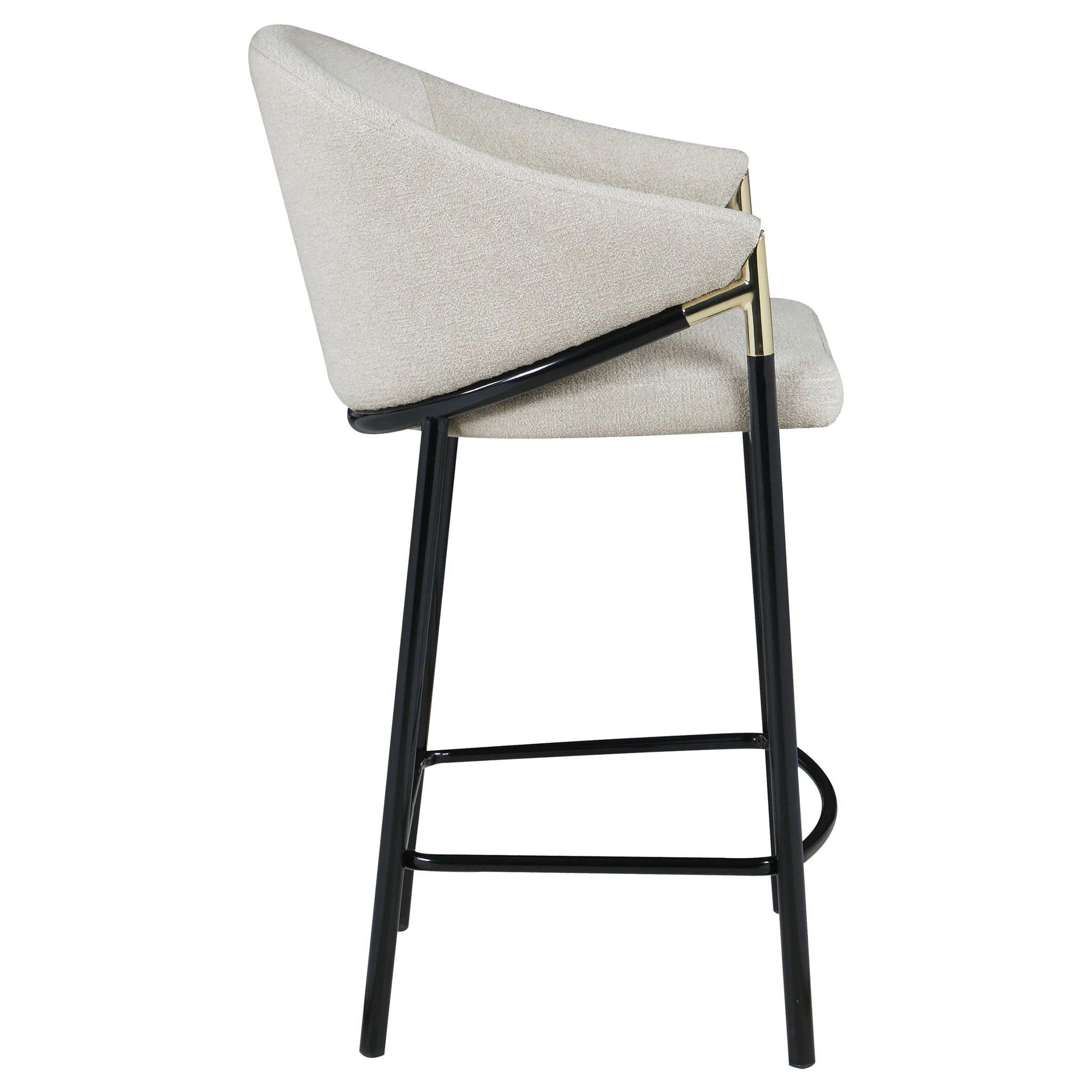 Sloped Arm Counter Stools (Set of 2) - Beige - Image 2