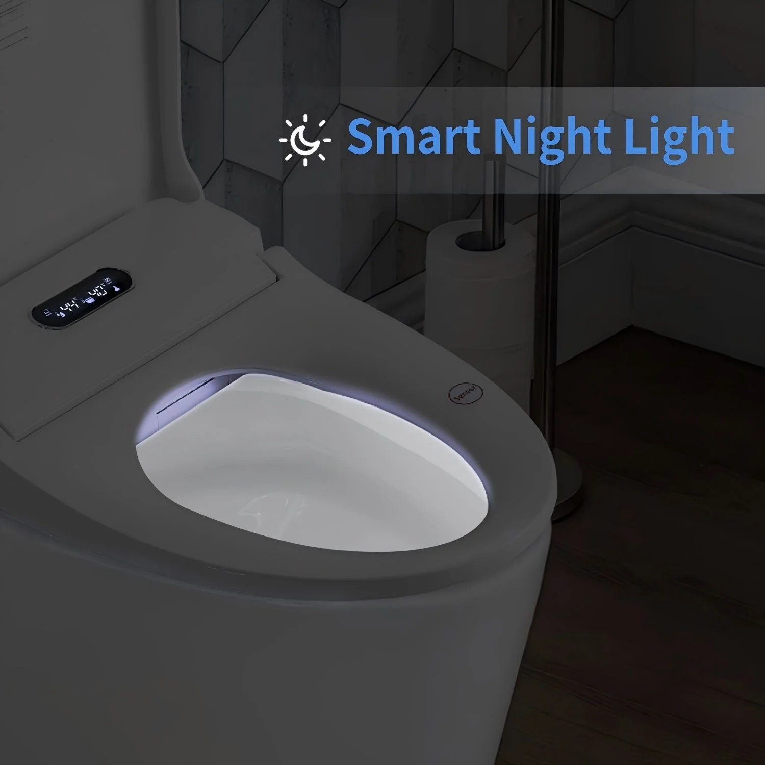 Smart Bidet Toilet Seat & Side Knob Adjustable Heated Seat With Water Temperature And Pressure Adjustment Portable Bidet - White - Image 6