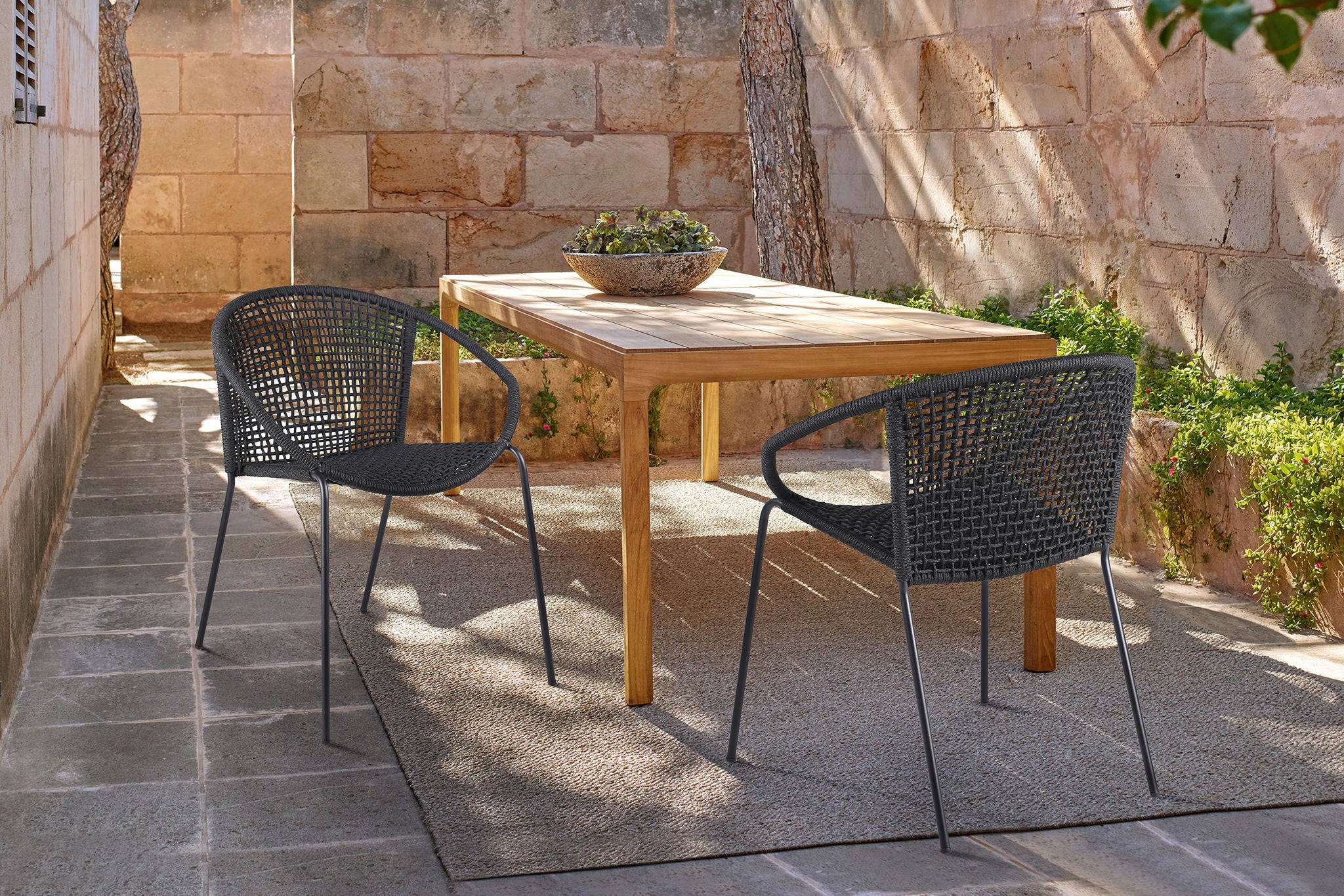 Snack - Indoor / Outdoor Stackable Steel Dining Chair (Set of 2) - Image 2