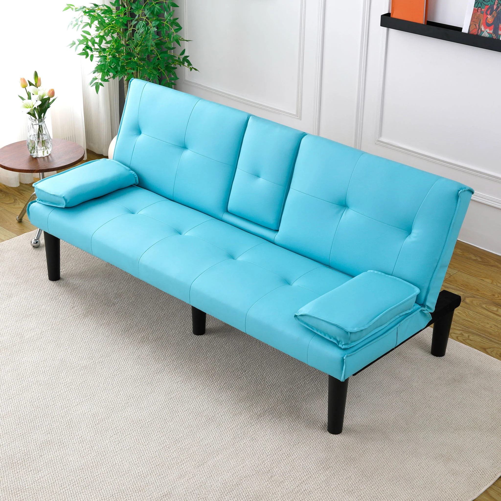 Sofa Bed With Foldable Design And Cup Holder - Image 29