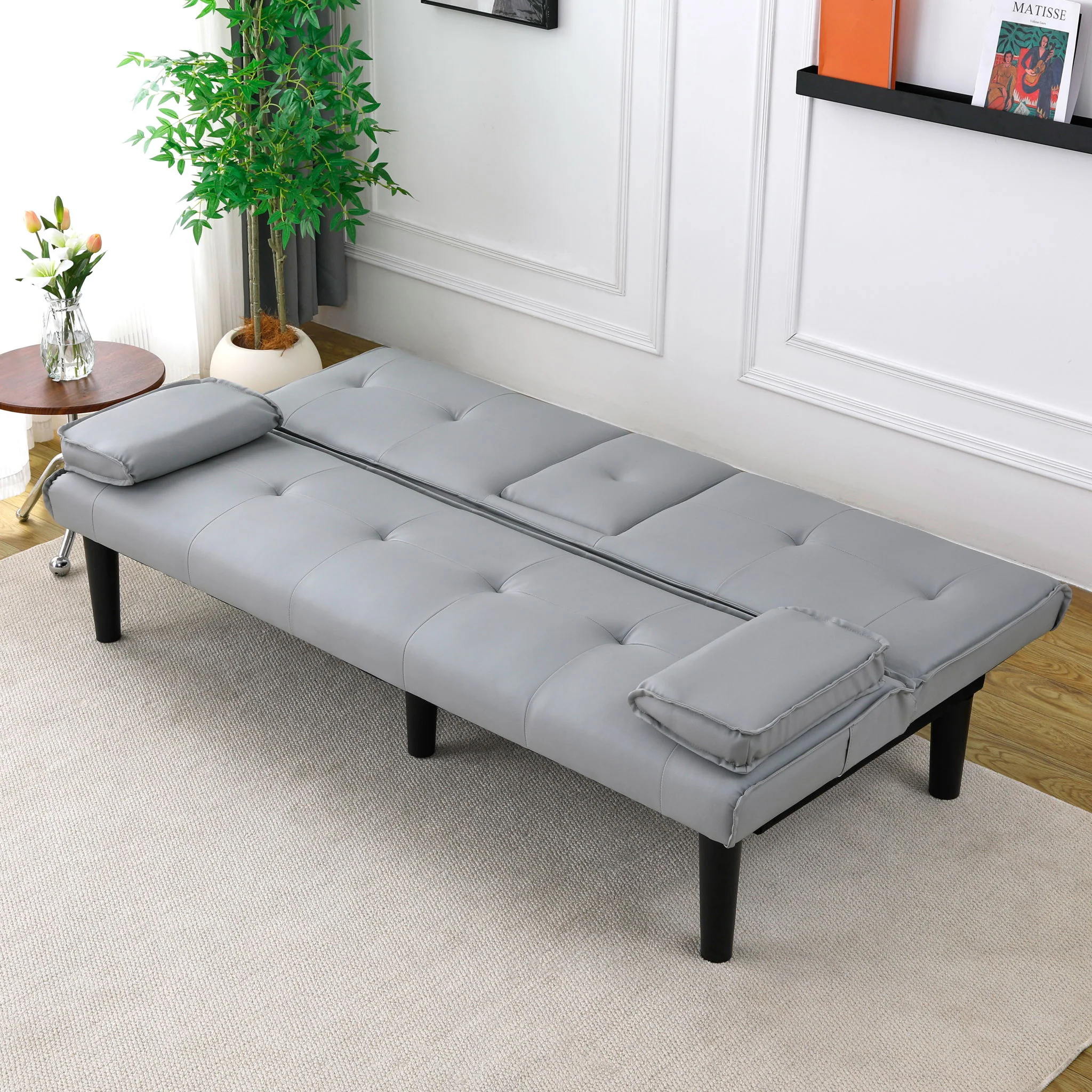 Sofa Bed With Foldable Design And Cup Holder - Image 46