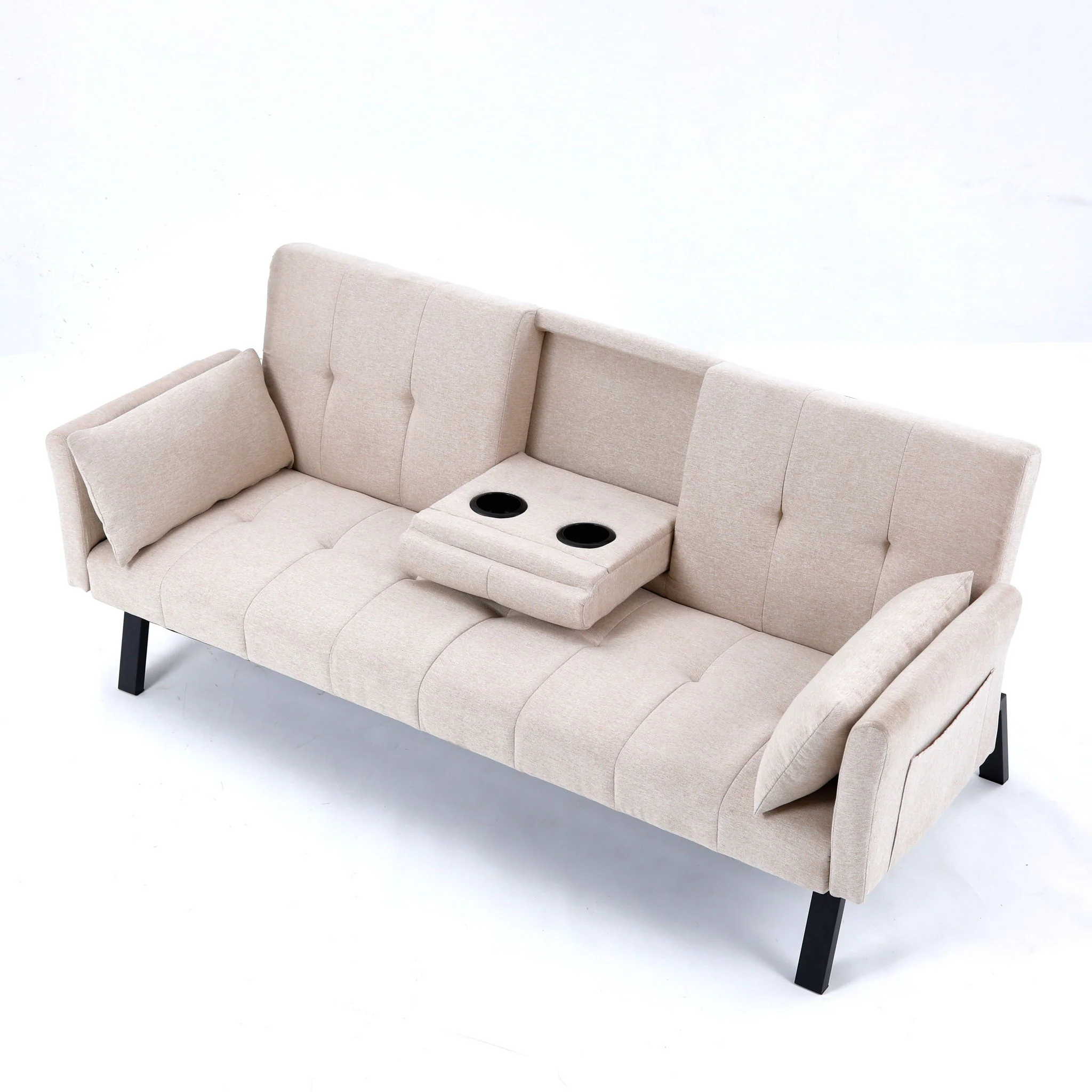 Sofa Bed With Foldable Design And Cup Holder - Image 8