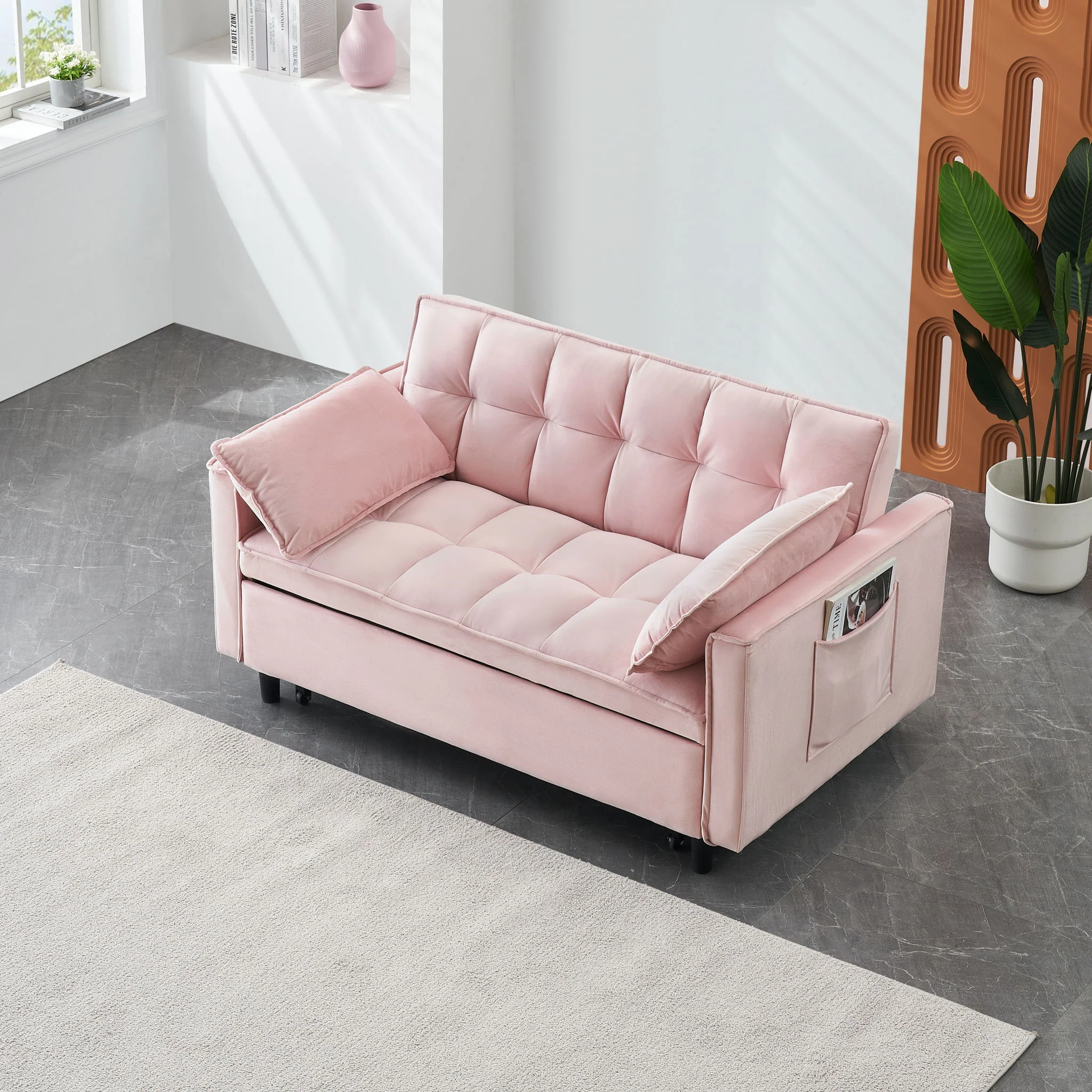 Sofa Bed With Pockets, 3 In 1 Convertible For Living Room - Image 30