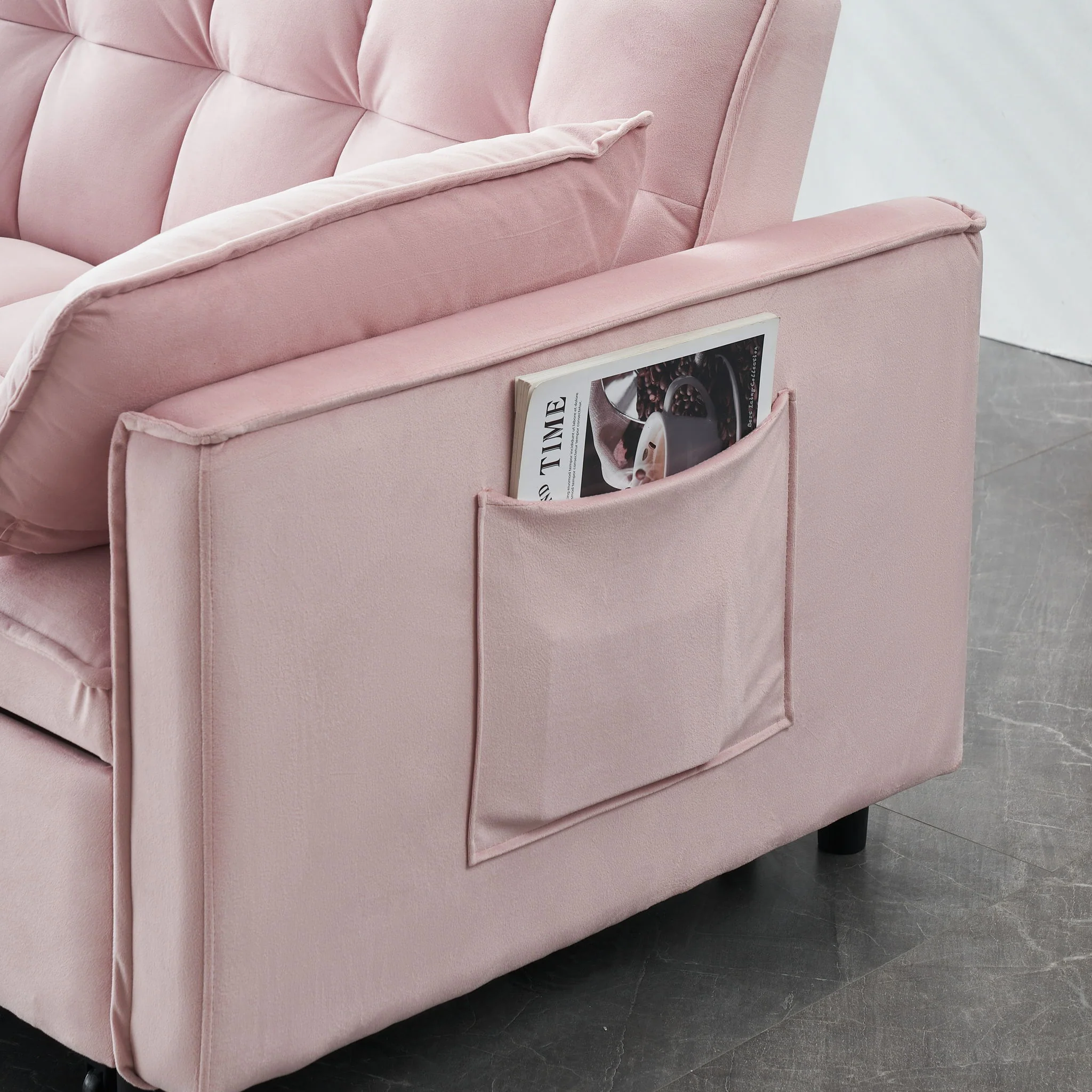 Sofa Bed With Pockets, 3 In 1 Convertible For Living Room - Image 7