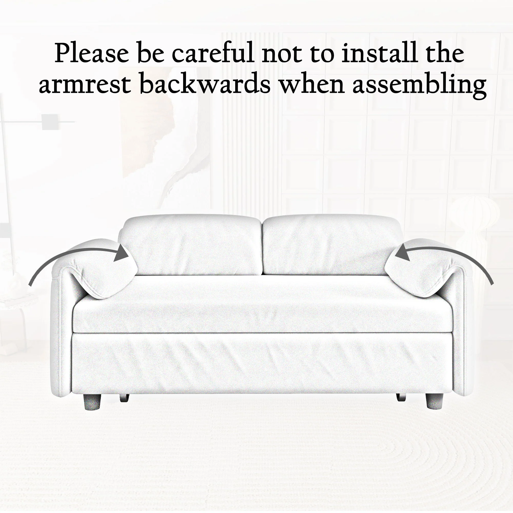 Sofa, Dual Purpose Lounge With Retractable Queen Size Bed - Image 36