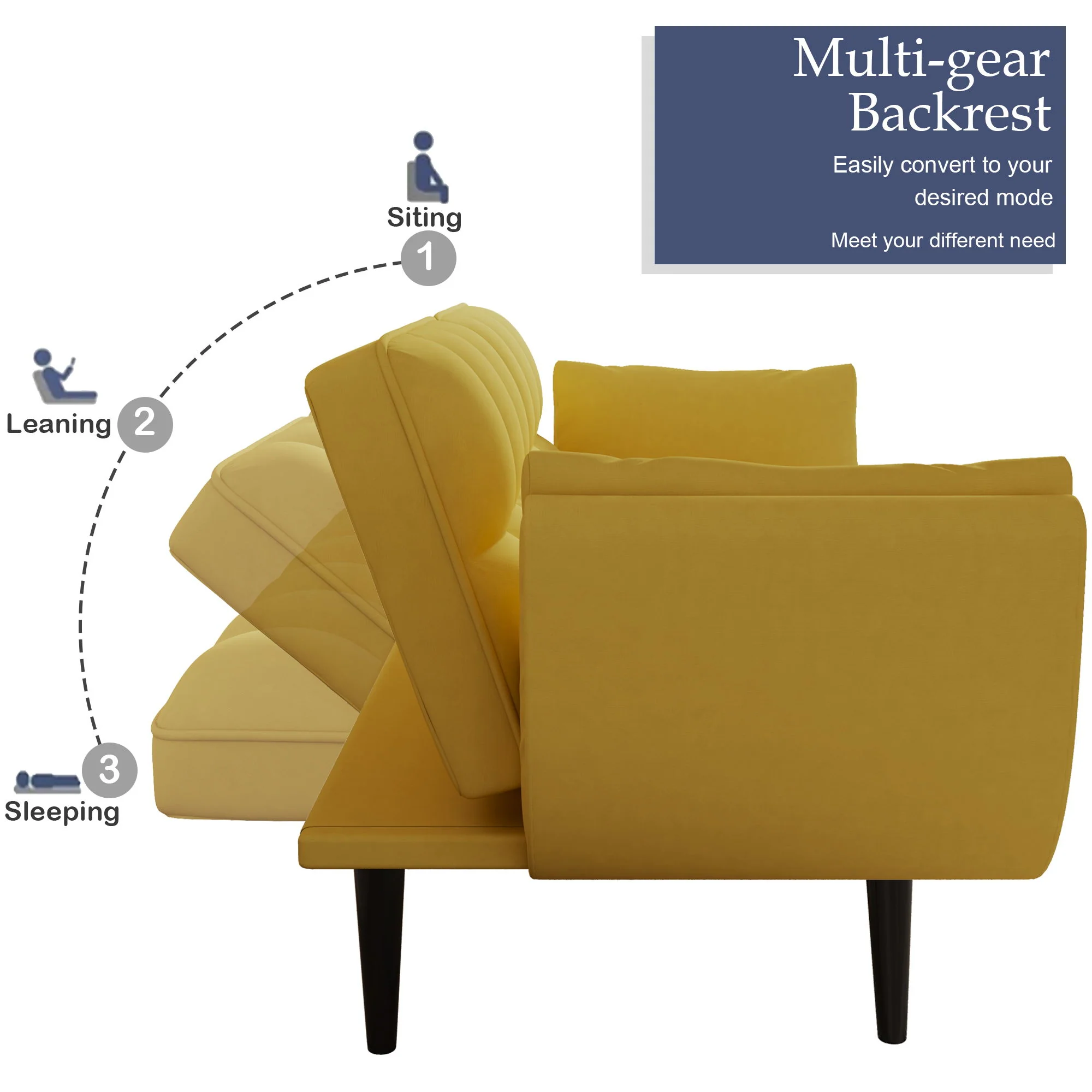 Sofa Soft Two Armrests Throw Pillow Pillow Comfortable Fit Apartment Bedroom Small Space - Image 17