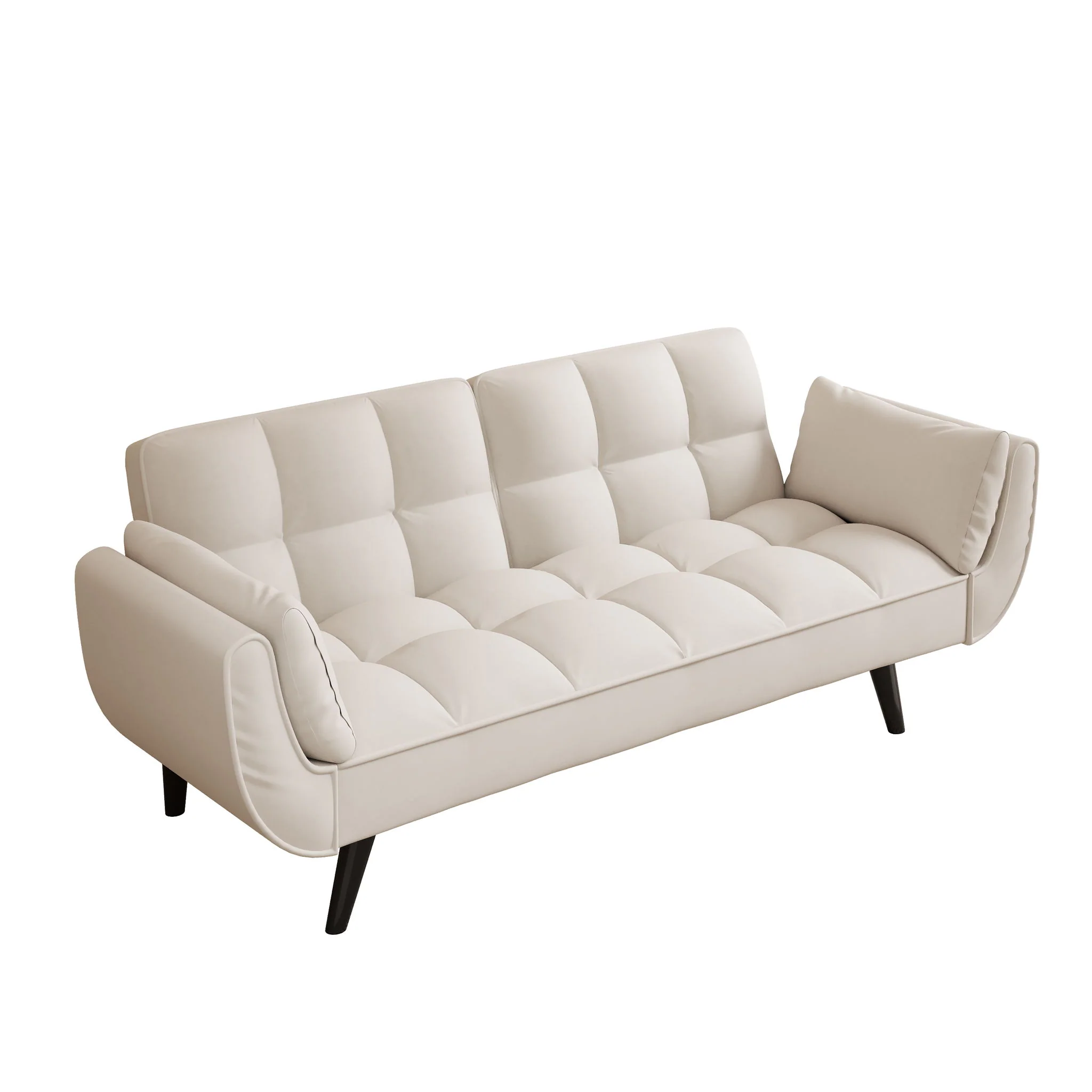 Sofa Soft Two Armrests Throw Pillow Pillow Comfortable Fit Apartment Bedroom Small Space - Image 3