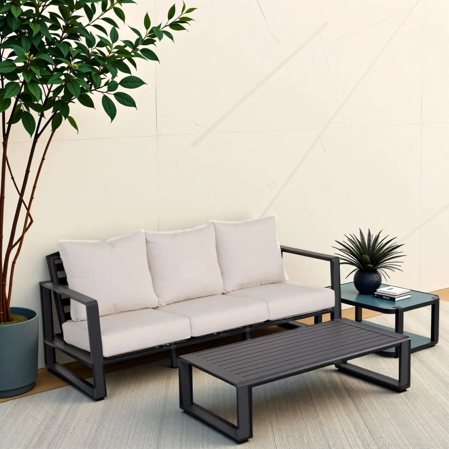 Sofa With Rectangular Coffee Table - Image 12