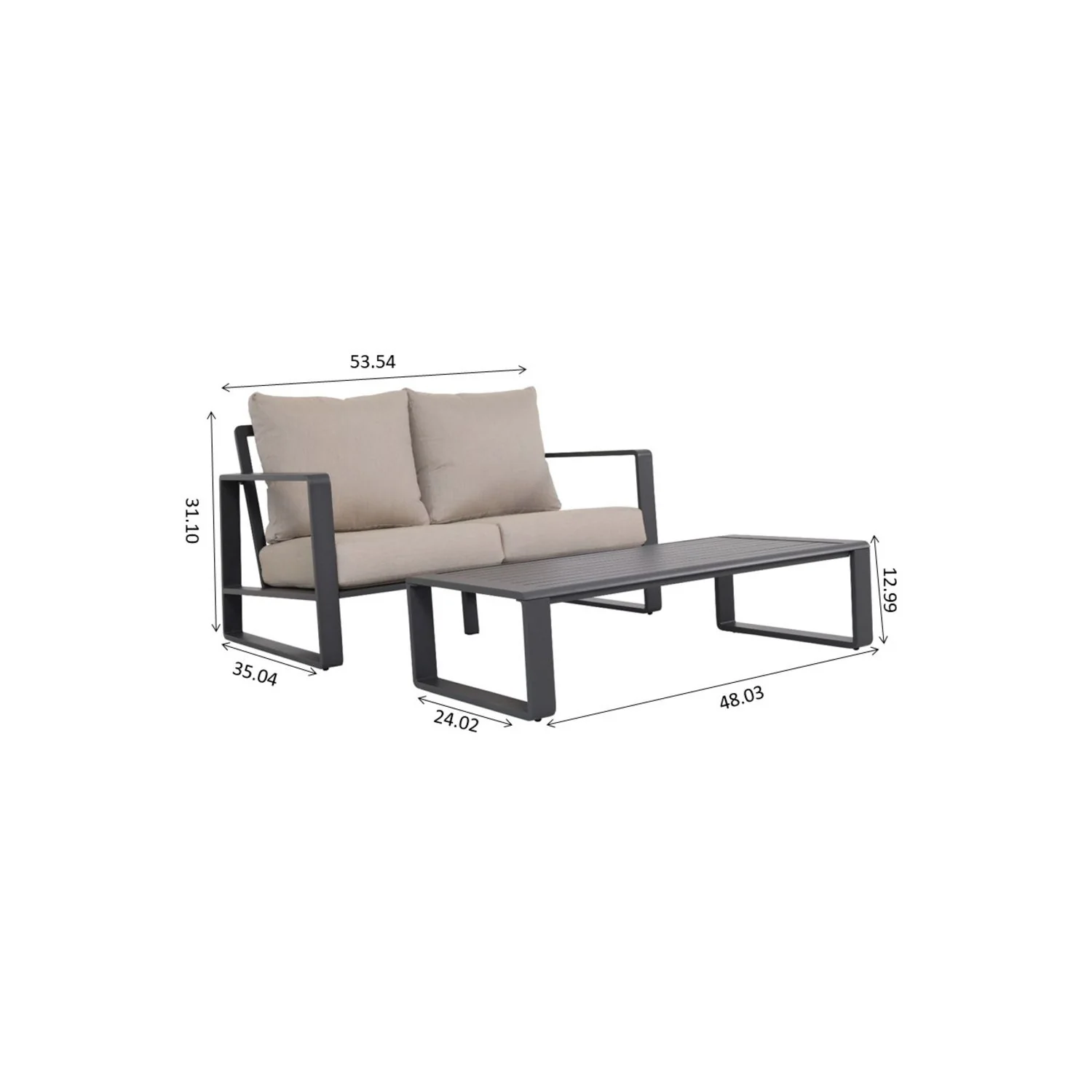 Sofa With Rectangular Coffee Table - Image 13