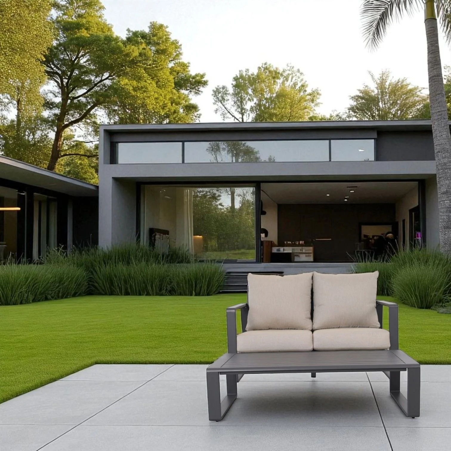 Sofa With Rectangular Coffee Table - Image 8