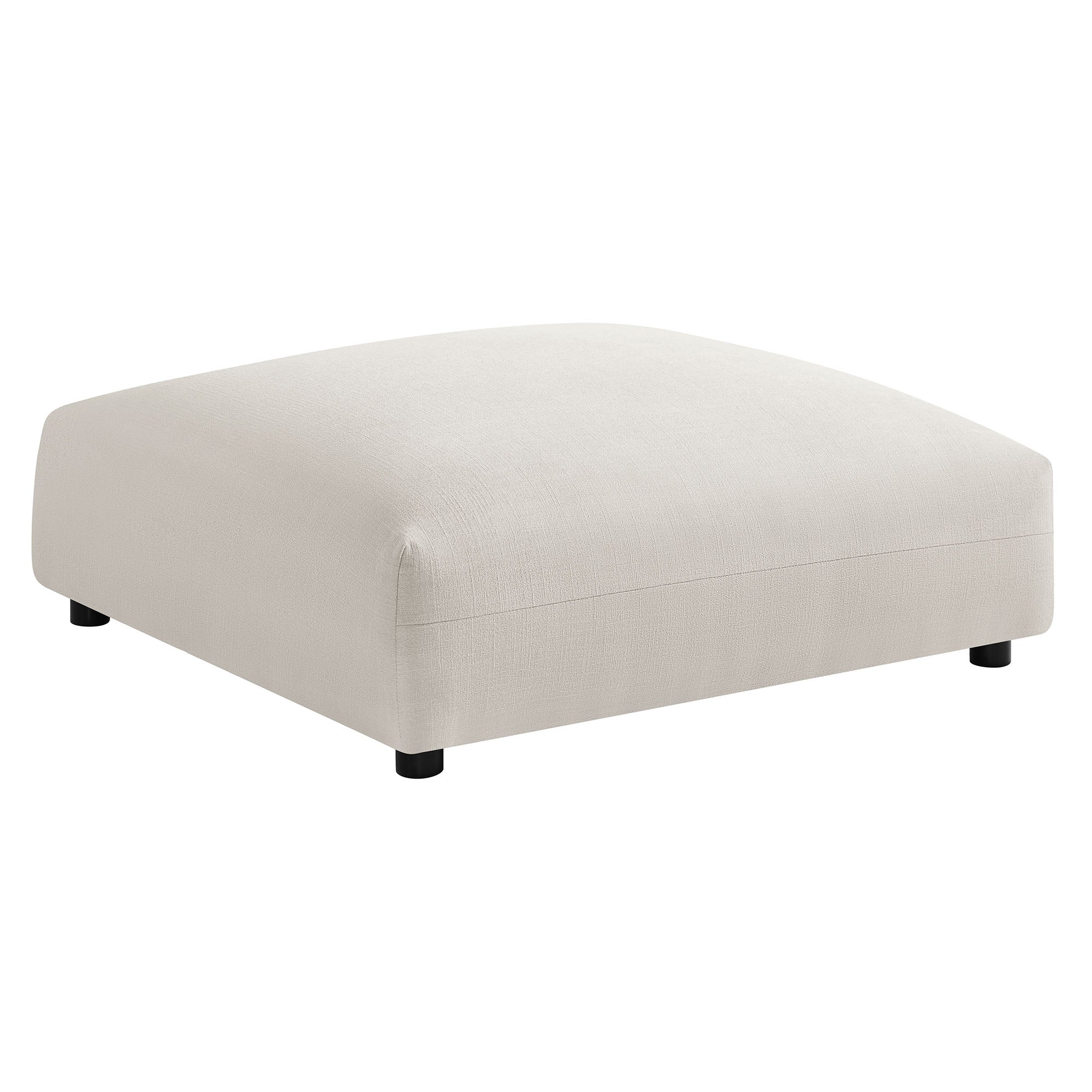 Solace 4-Piece Modular Textured Fabric Sectional Sofa with Ottoman 124 Inch - Image 30