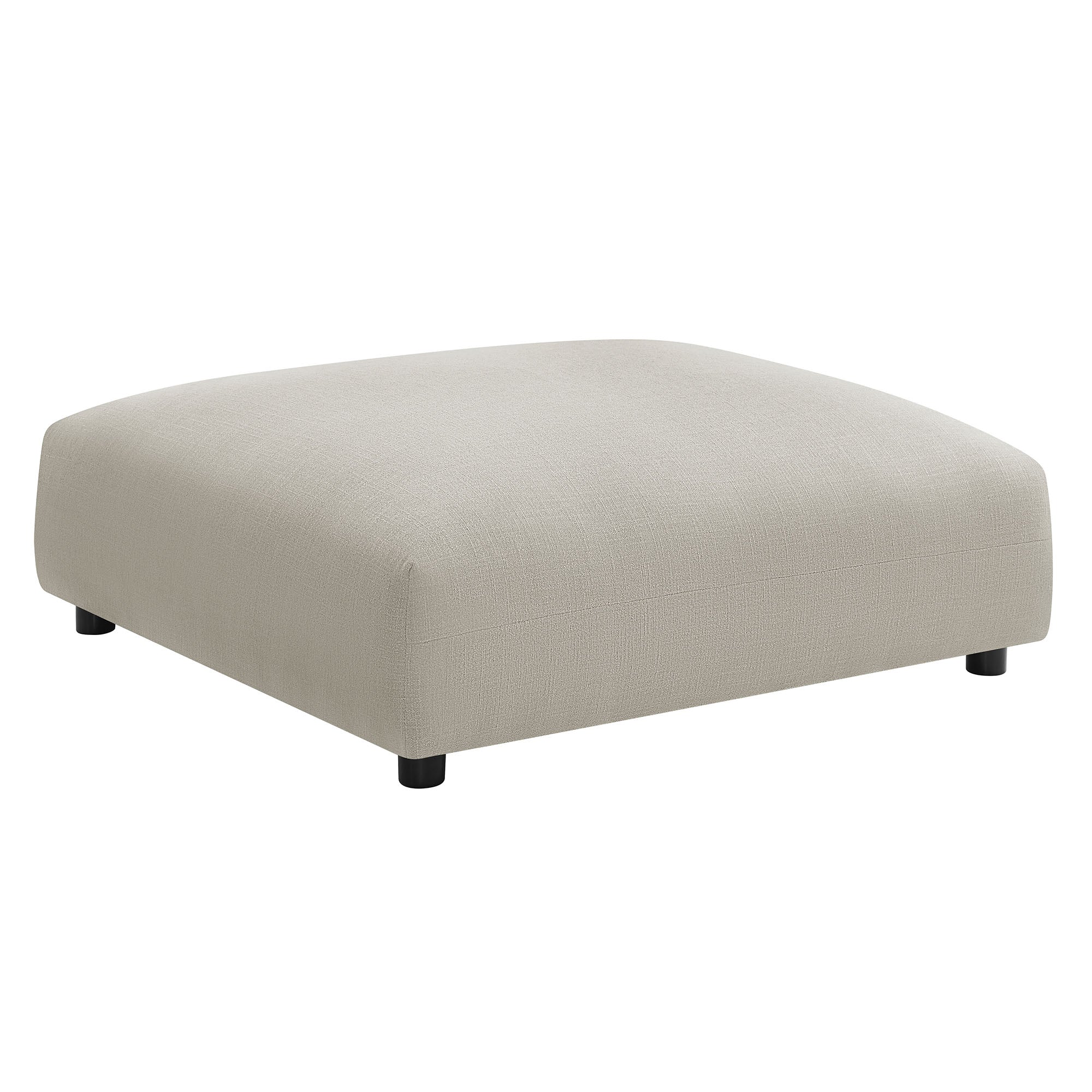 Solace 4-Piece Modular Textured Fabric Sectional Sofa with Ottoman 124 Inch - Image 8