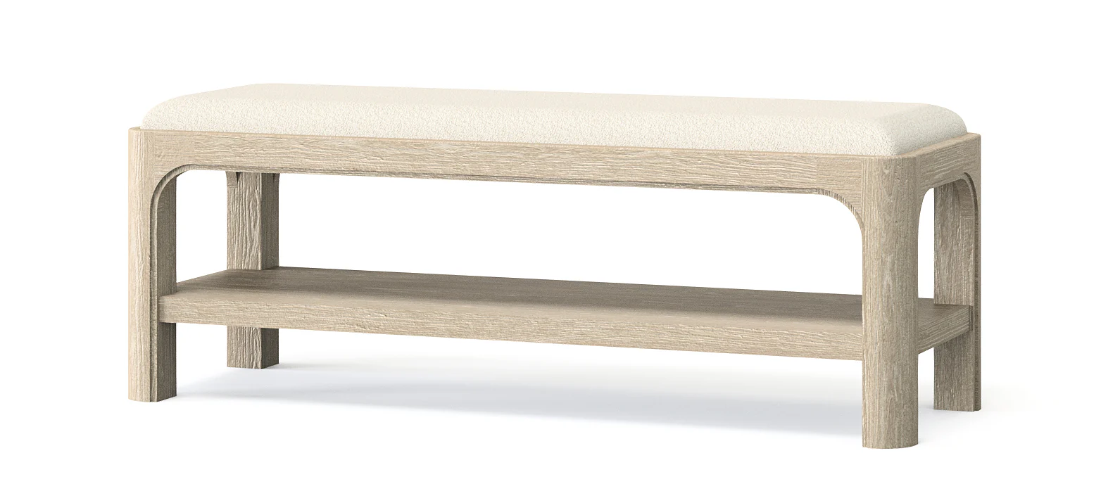 Solano 52-Inch Upholstered Bench - Weathered Mango - Image 2