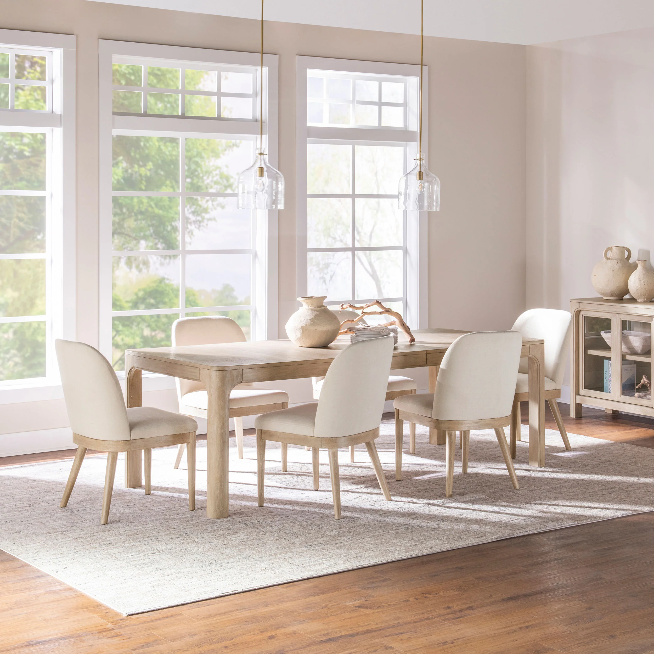 Solano 7-Piece Extension Table Dining Set in Weathered Mango
