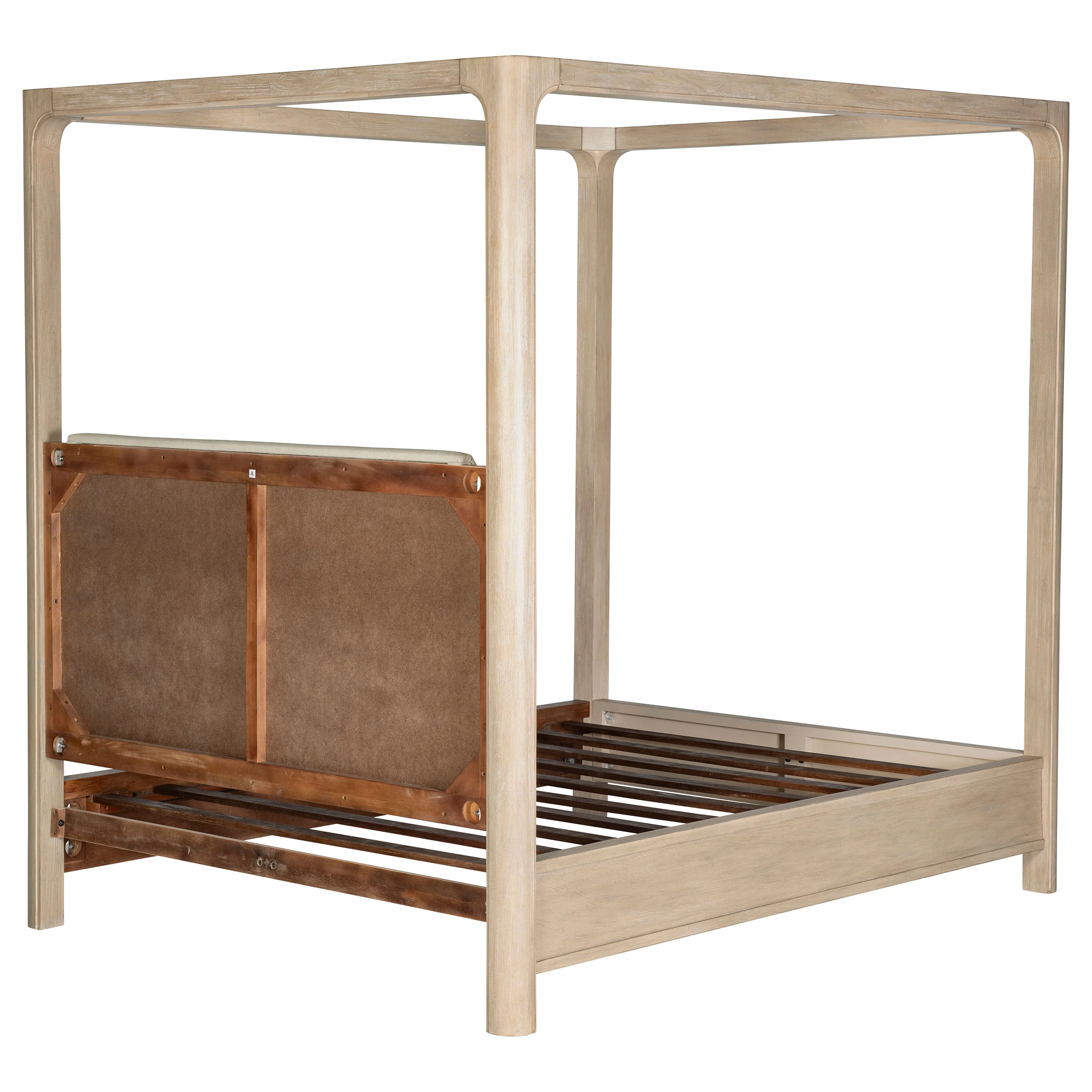 Solano 85-Inch Eastern King Canopy Bed in Weathered Mango - Image 10