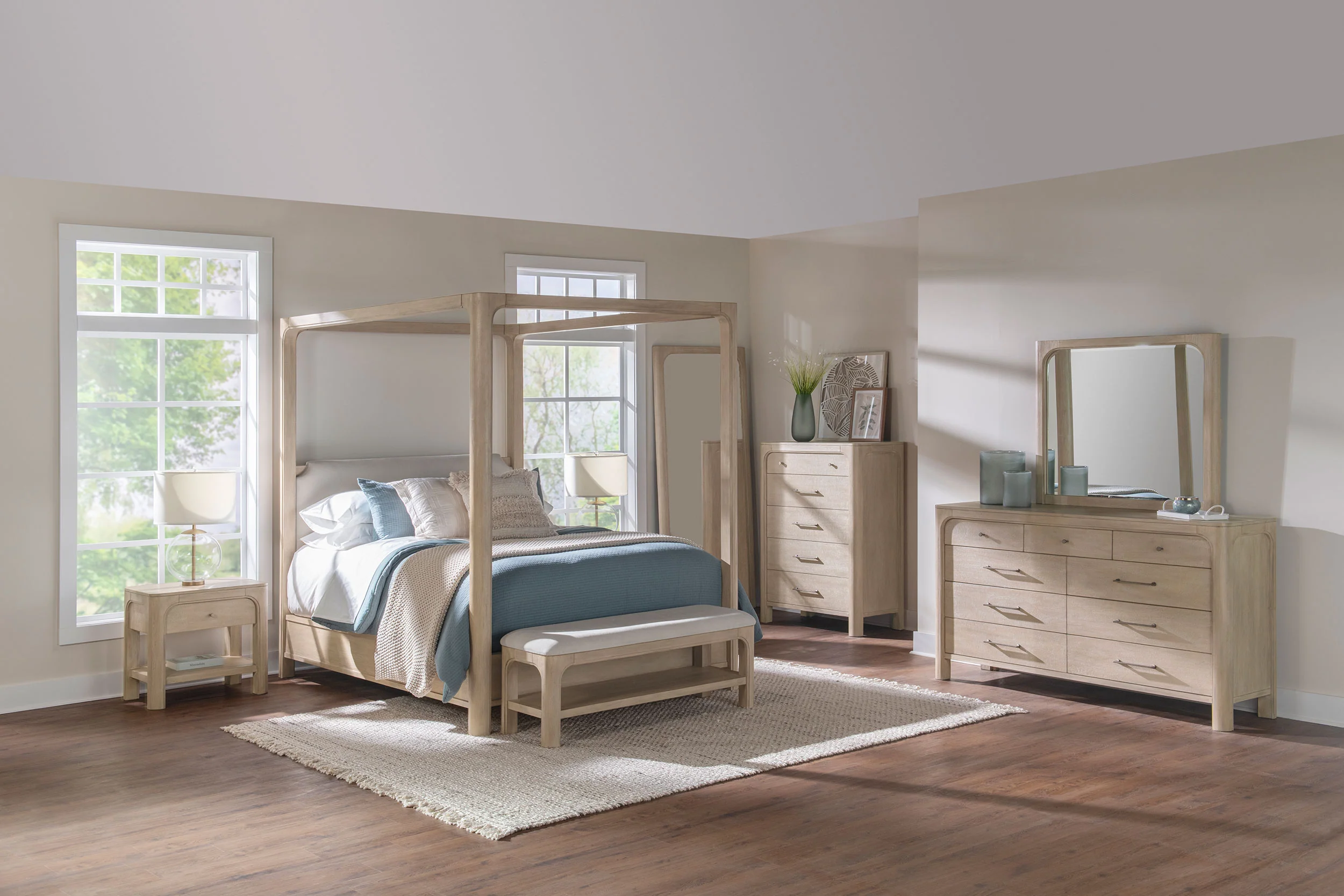 Solano 85-Inch Queen Canopy Bed, Weathered Mango - Image 11